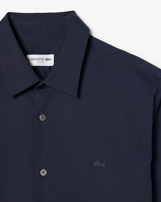 Slim Fit-Hemd aus Stretch-Popeline