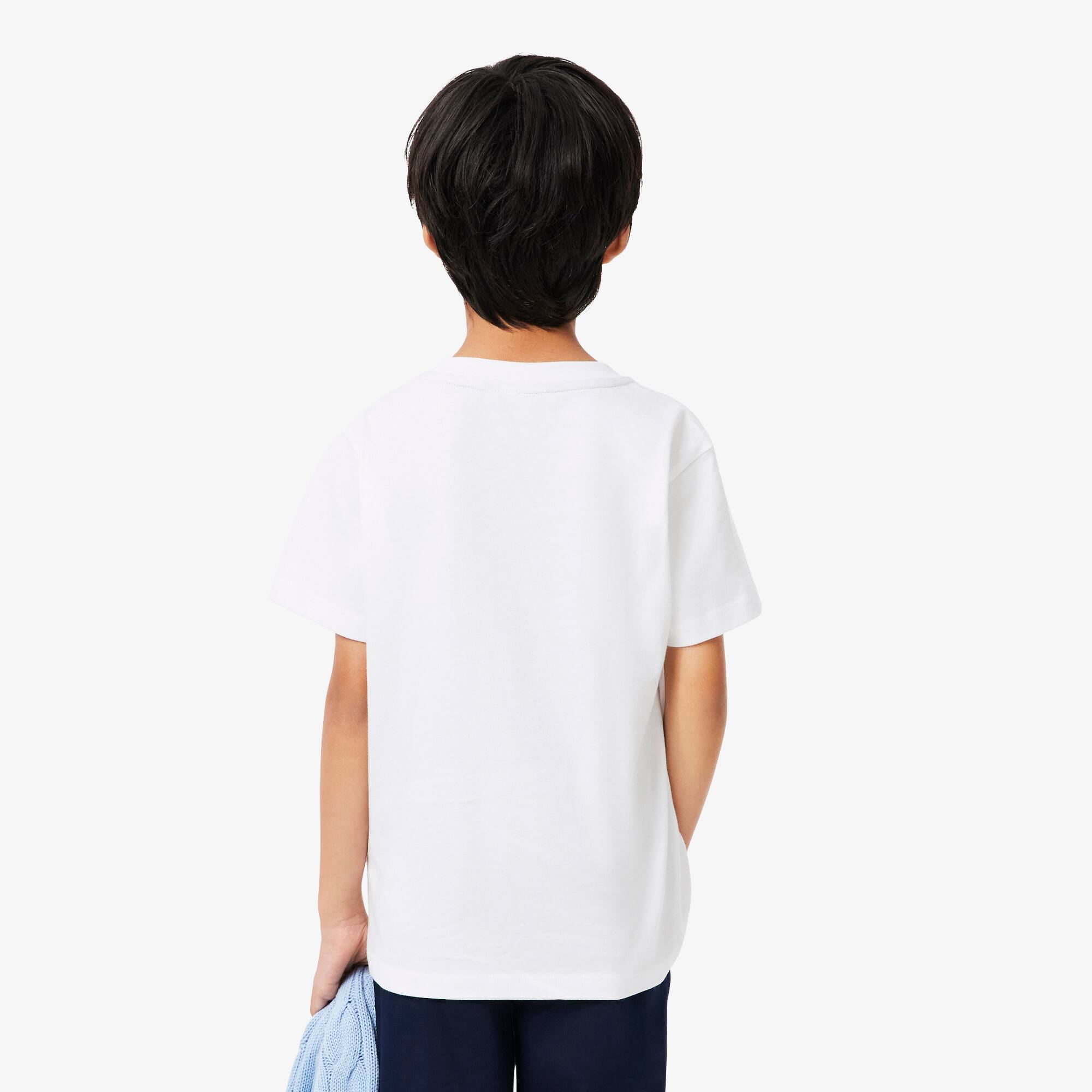 Thumbnail - Lacoste T-Shirt aus Baumwolle mit Monogramm-Print - Weiß Size 10 - 12A