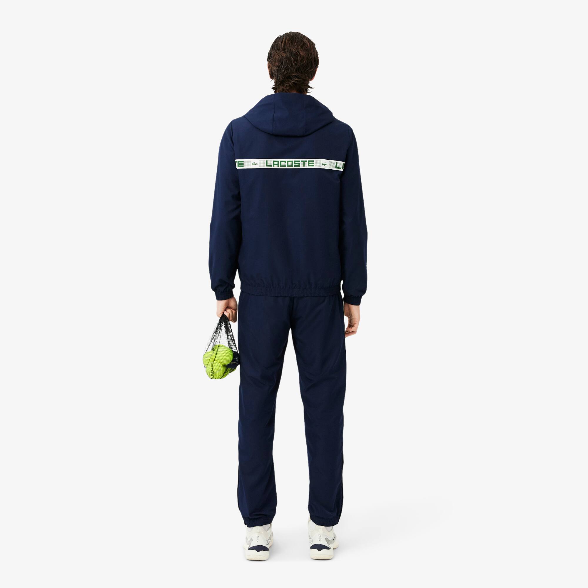 Thumbnail - Lacoste Tennis-Trainingsanzug mit Logo-Streifen - Navy Blau Size S