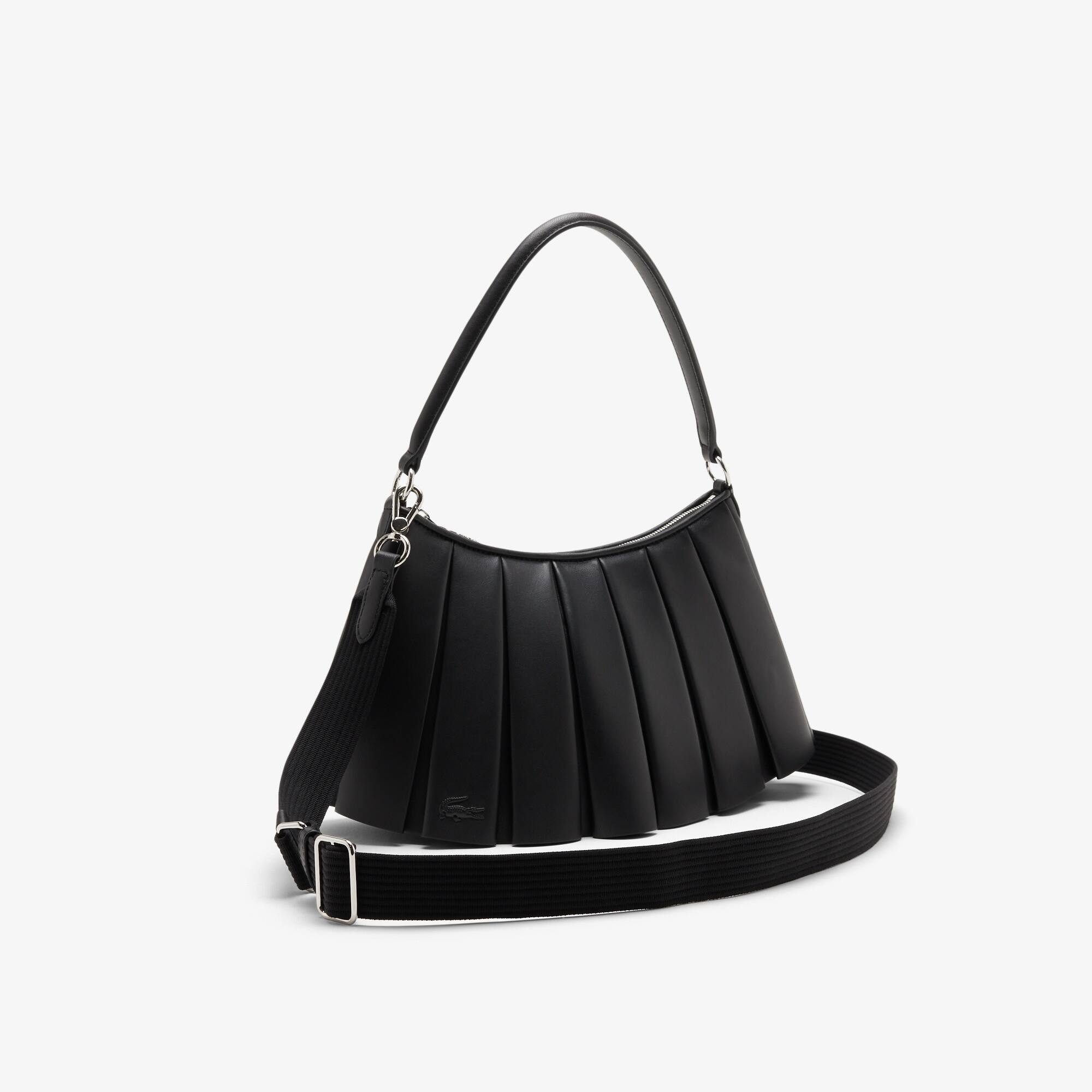 Thumbnail - Lacoste Mittelgroße Runway Lenglen Tasche aus Leder - BLACK Size One Size