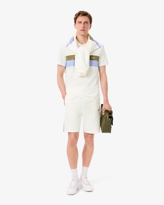 Shorts aus Fleece mit Colorblock-Design