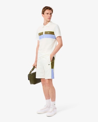 Shorts aus Fleece mit Colorblock-Design