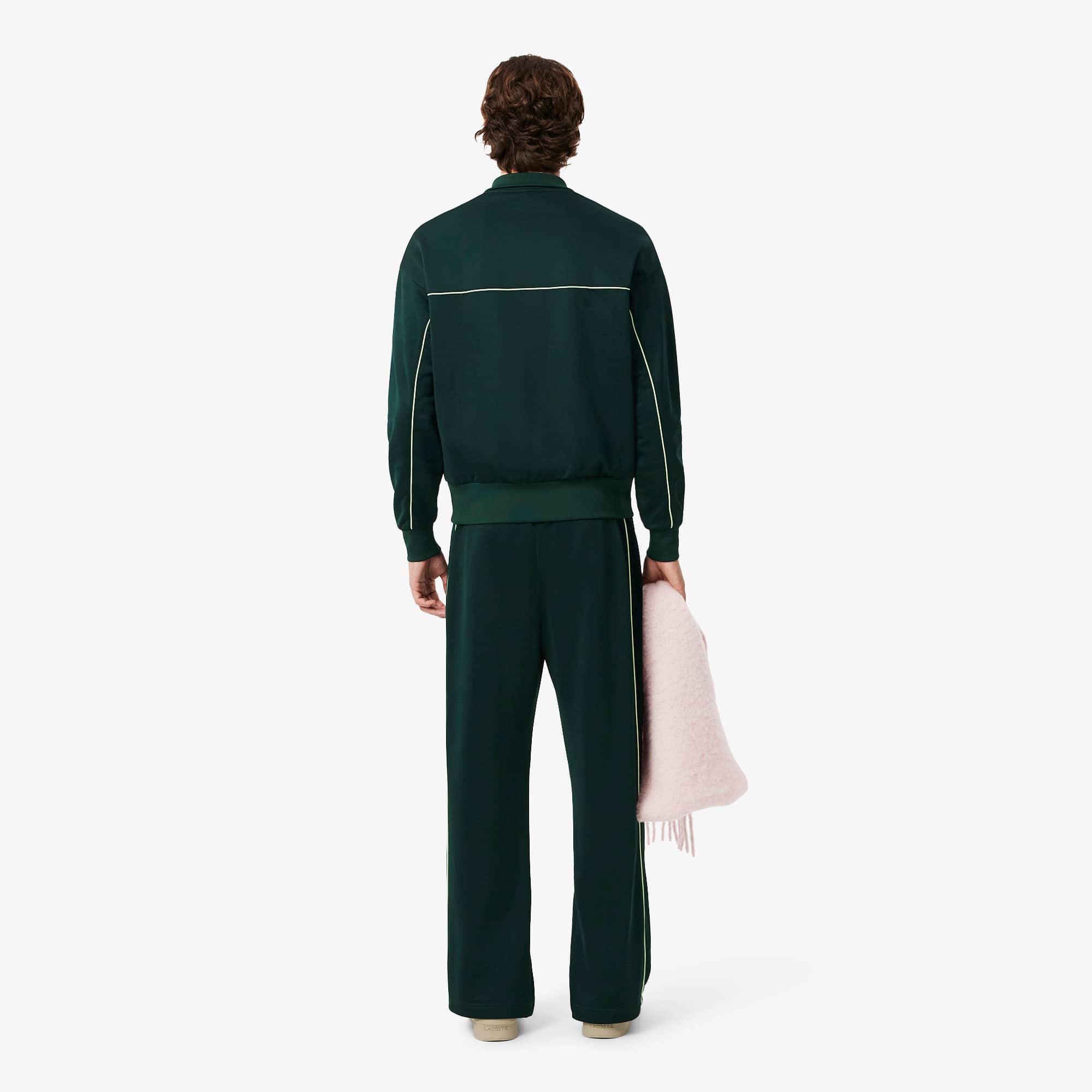 Thumbnail - Lacoste Loose Fit-Trainingshose aus Satin - Sinople Grün Size M