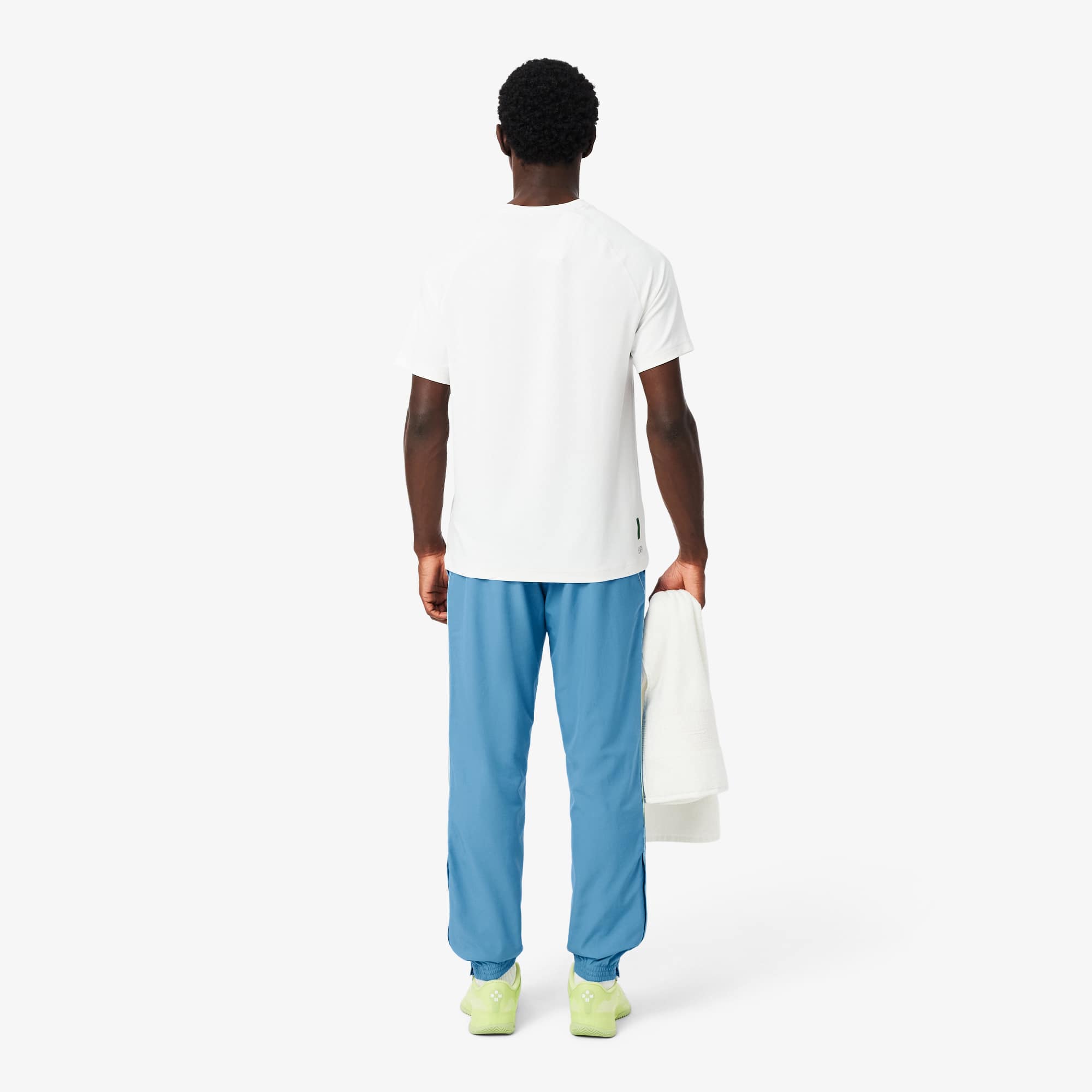 Thumbnail - Lacoste Sport-Trainingshose mit Einfassung - Bleu / Vert Size S