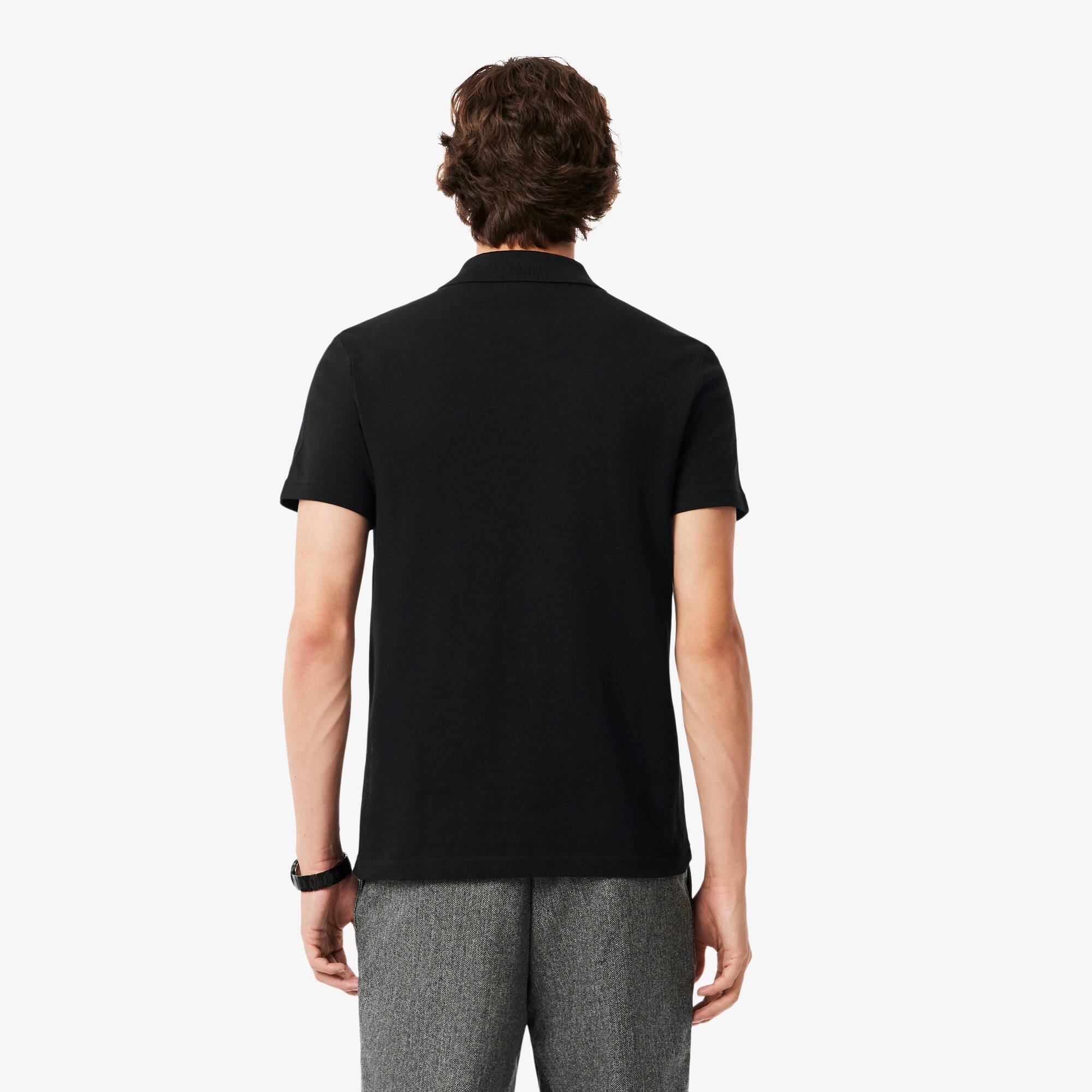 Thumbnail - Lacoste Regular Fit-Polohemd L.12.12 mit Logo-Einfassung - Schwarz Size 3XL