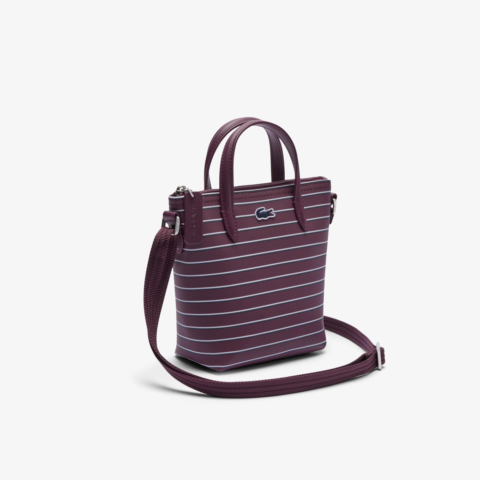 Thumbnail - Lacoste Gestreifte Mini-Tote L.12.12 Concept - WINETASTING WHITE STRIPES Size One Size