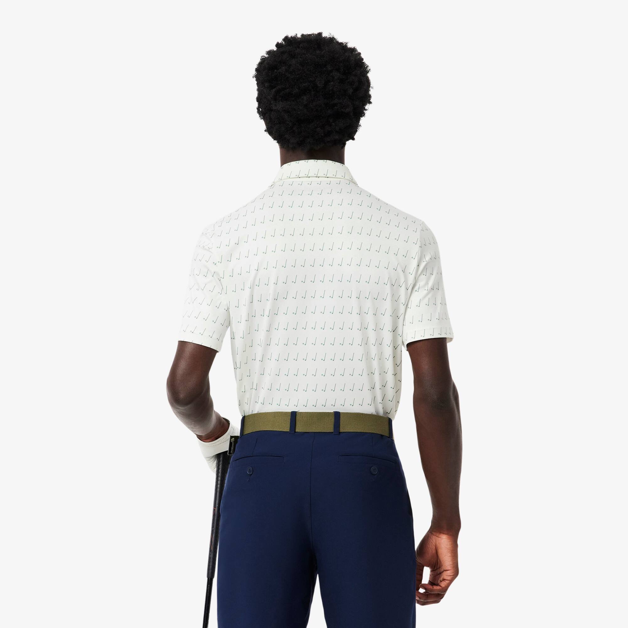 Thumbnail - Lacoste Golf-Polohemd mit UV-Schutz, Regular Fit - Weiß / Grün Size 6 - XL