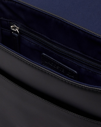 Klassische Herren-Schultertasche mit Klappverschluss