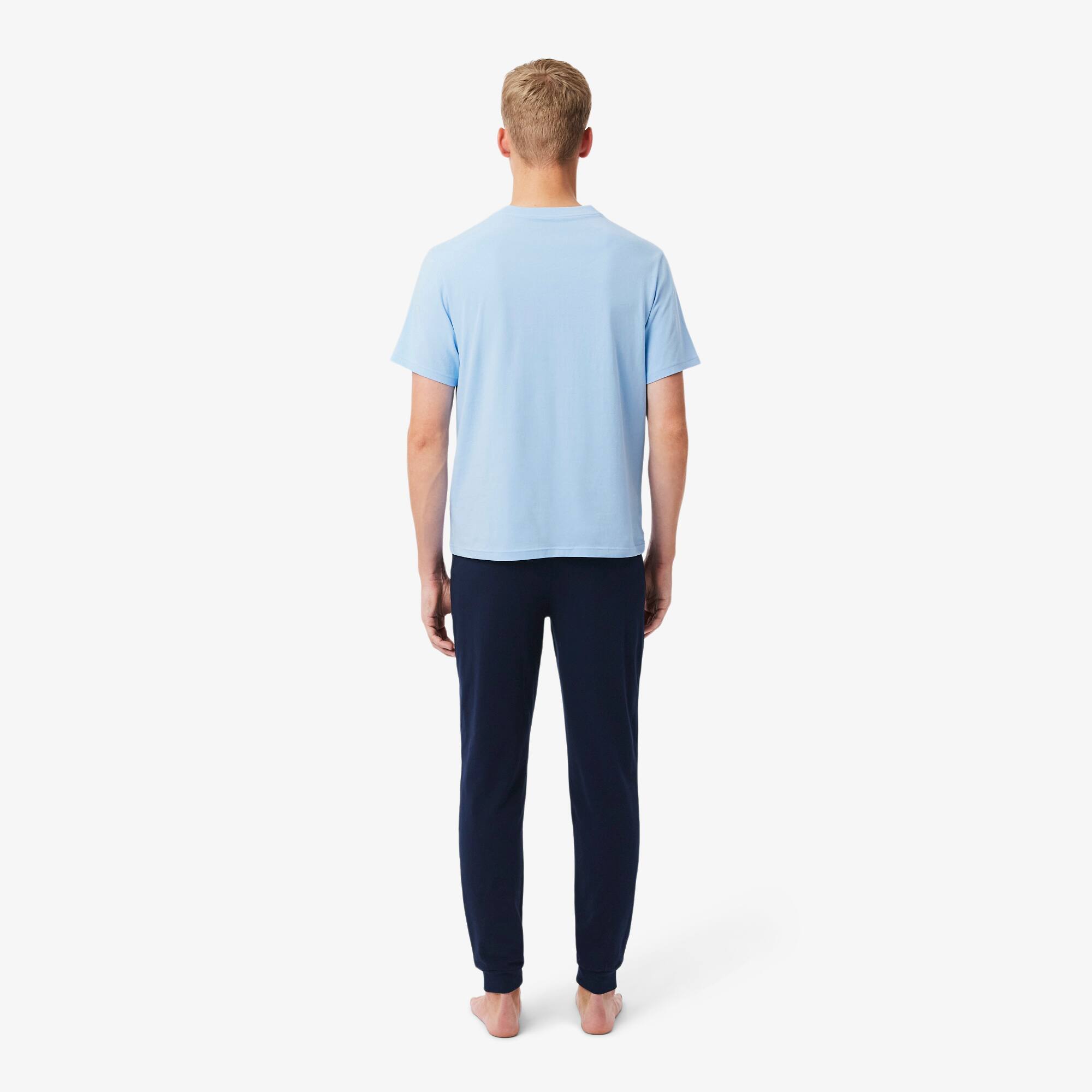Thumbnail - Lacoste Pyjama-Set aus Jersey mit Monogramm - Blau / Navy Blau Size M