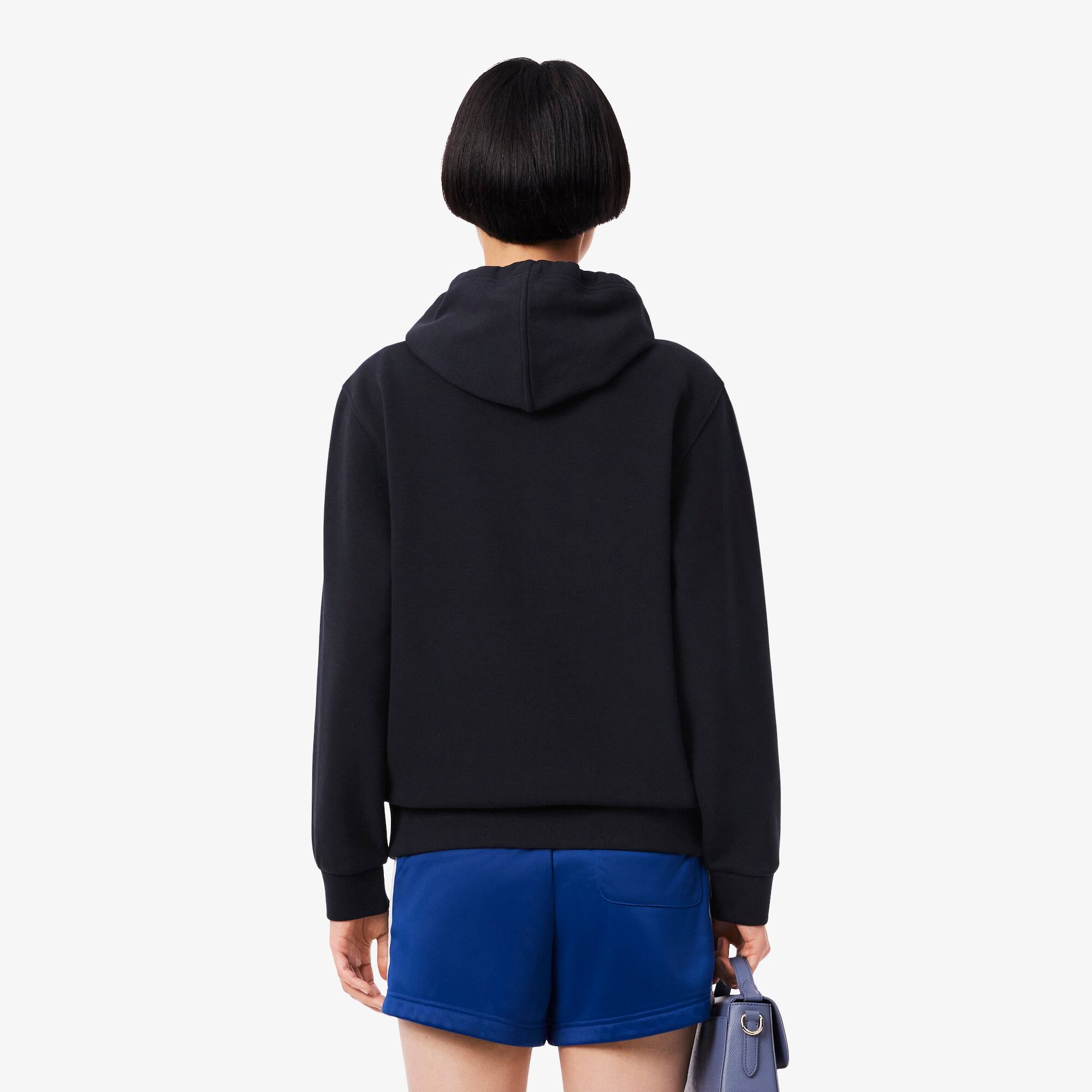 Thumbnail - Lacoste Hoodie aus Piqué - Navy Blau Size 44