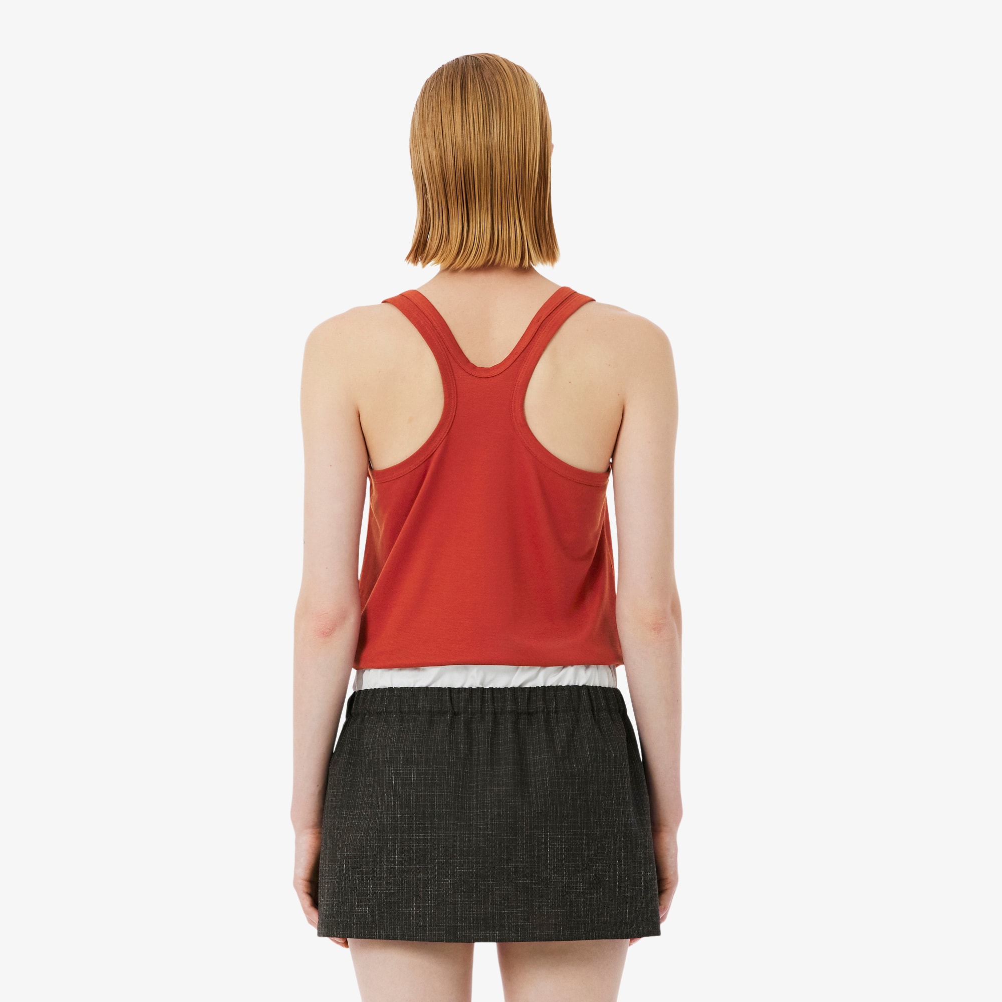 Thumbnail - Lacoste T-Tanktop Runway aus Piqué-Seide - Orange Size S