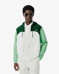 Hoodie mit Reißverschluss und Colorblock-Design
