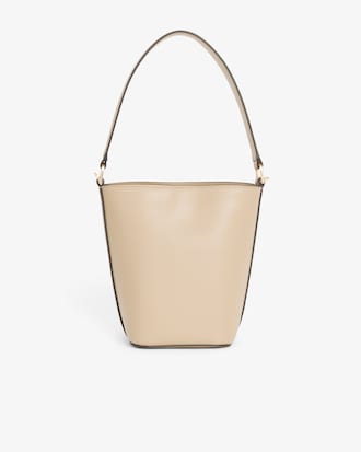 Kleine Eimertasche Tennis Bliss aus Leder
