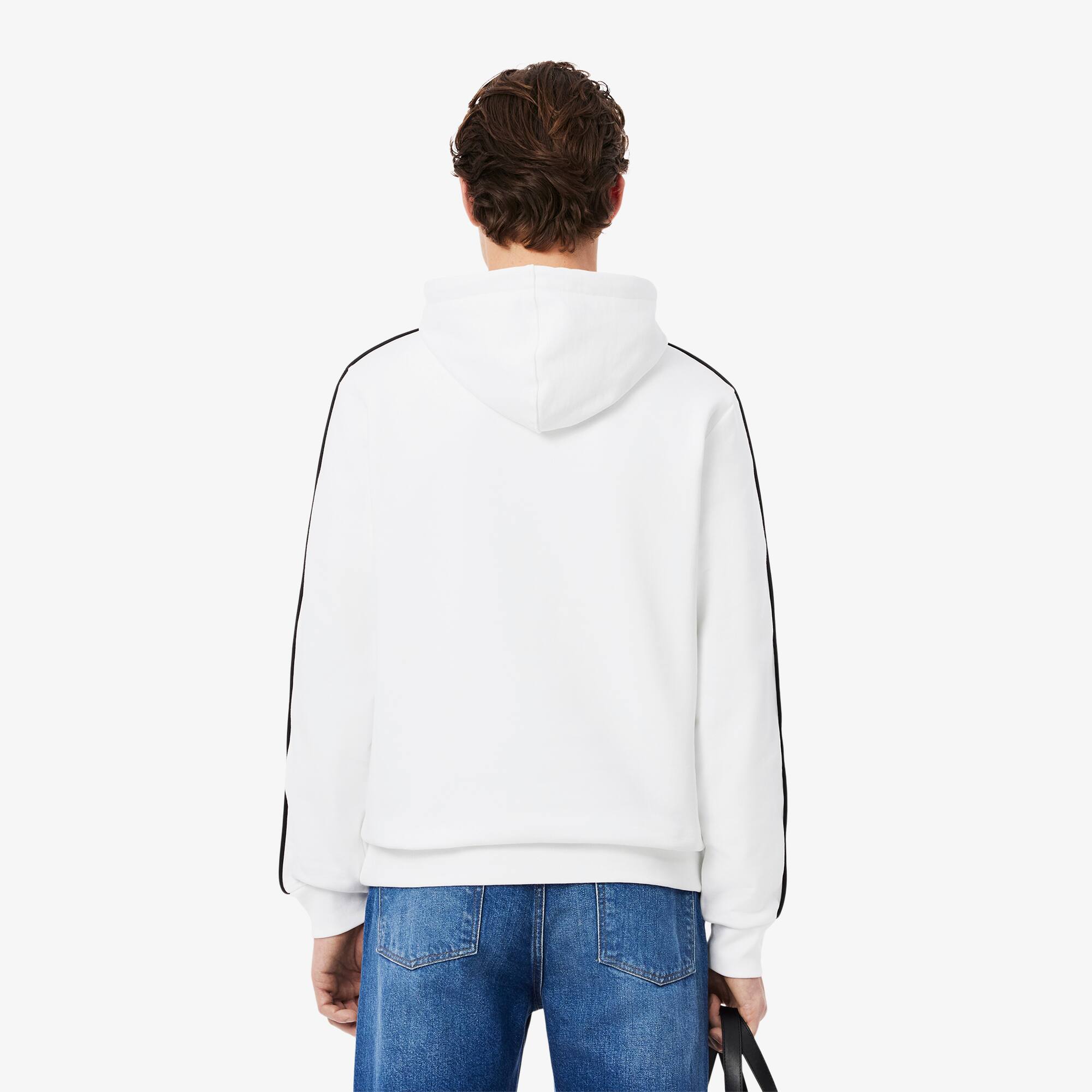 Thumbnail - Lacoste Classic Fit-Sweatshirt mit Logo-Streifen - Weiß Size 6 - XL