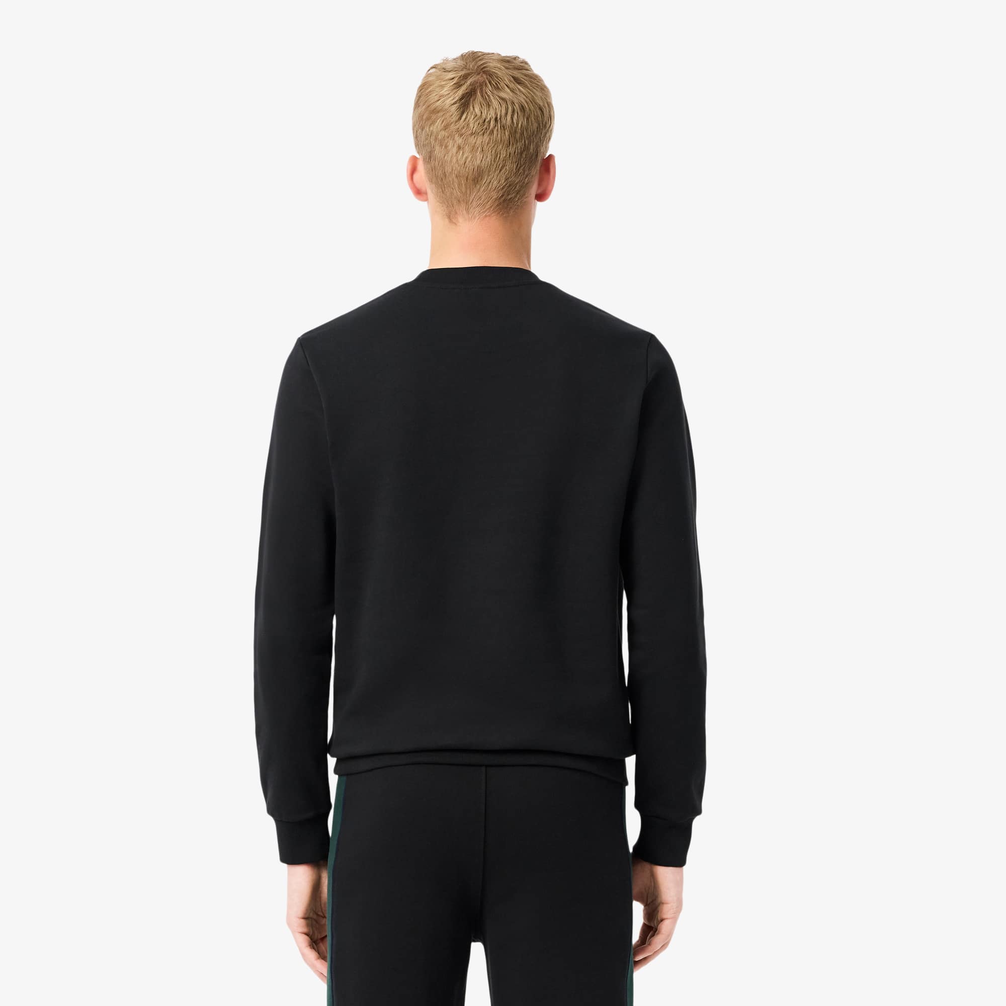 Thumbnail - Lacoste Sweatshirt aus Fleece mit Colorblock-Design - Schwarz / Weiß / Grün Size XXL