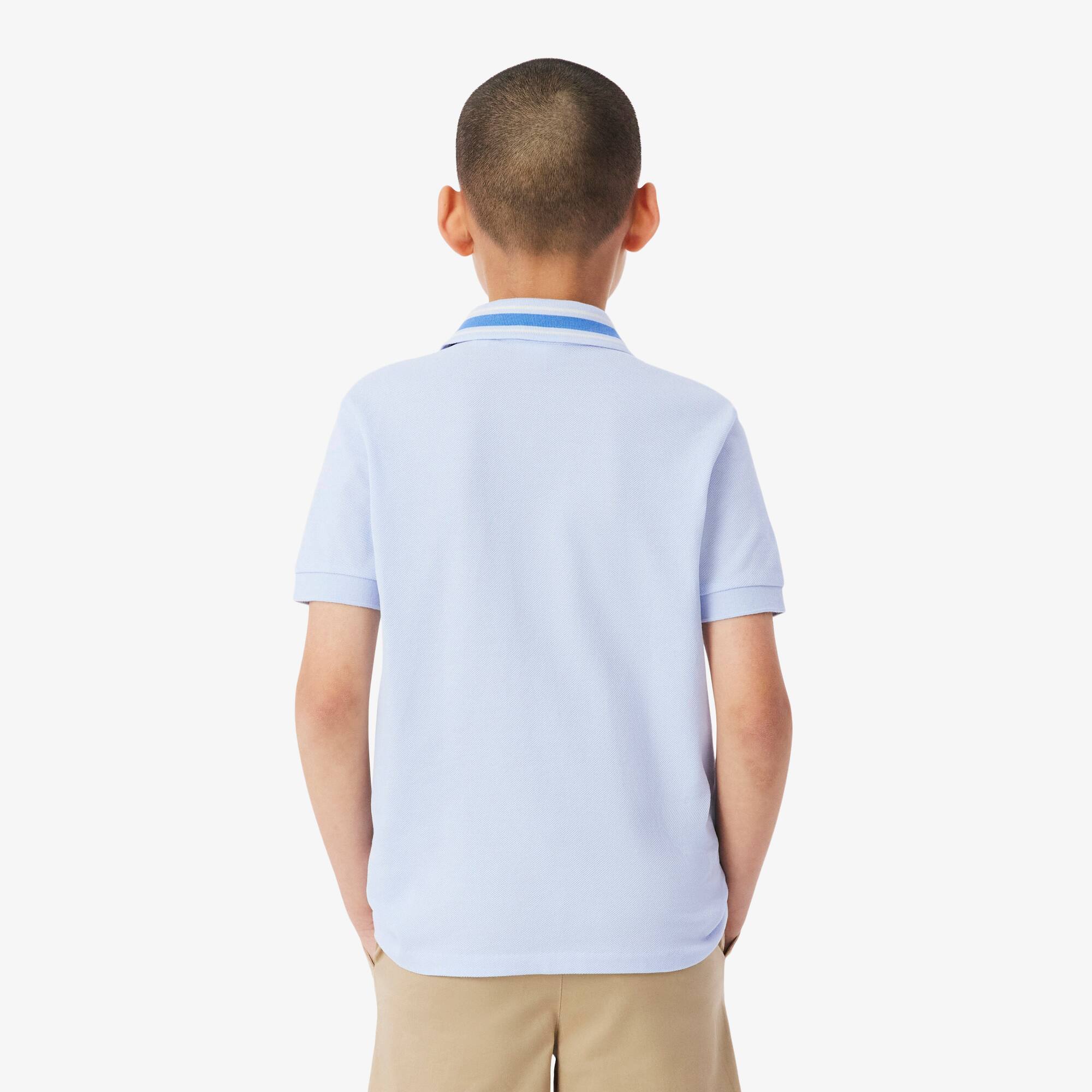 Thumbnail - Lacoste Polohemd aus Petit Piqué - Hellblau Size 10 - 12A
