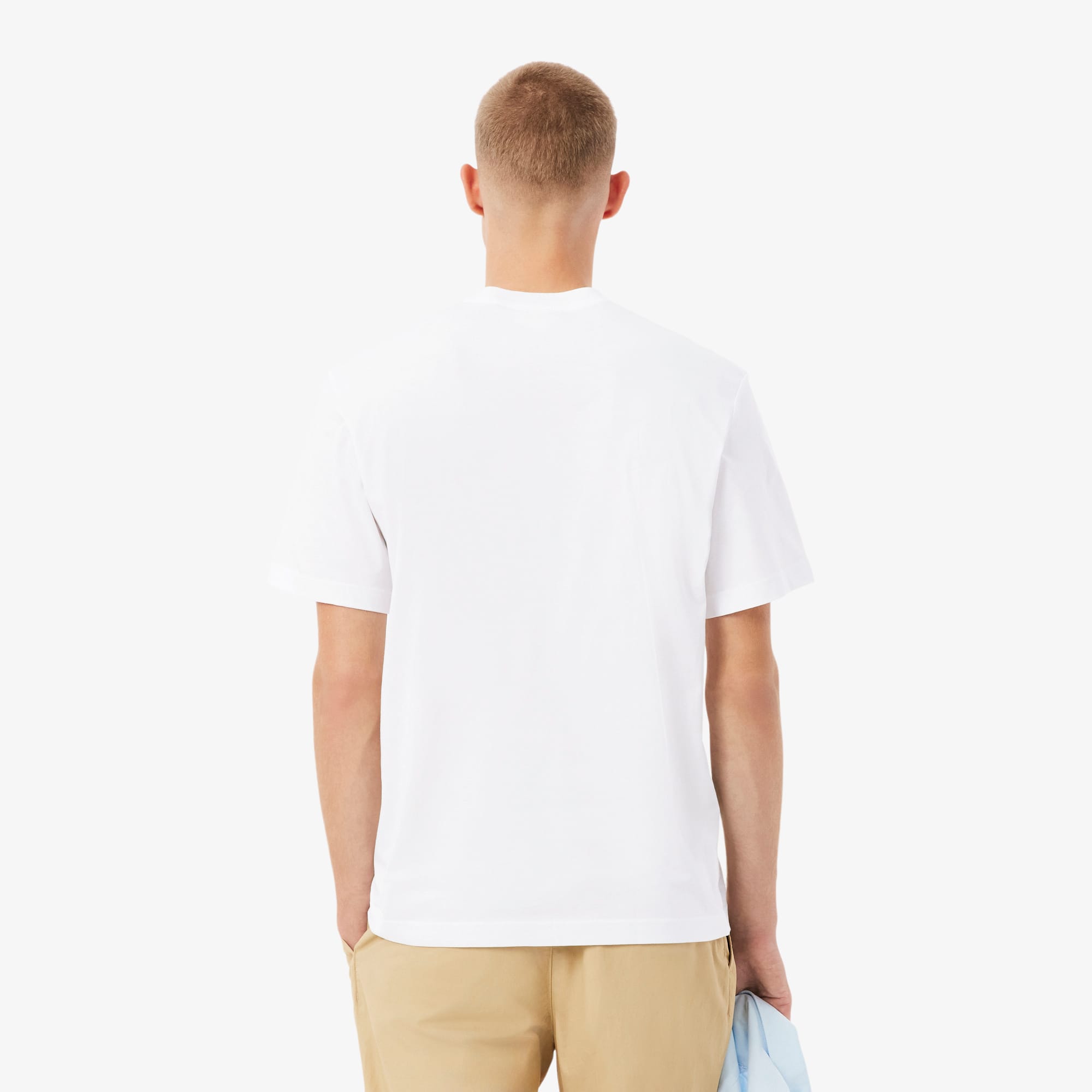 Thumbnail - Lacoste Baumwoll-T-Shirt mit Brusttasche - Weiß Size 6 - XL