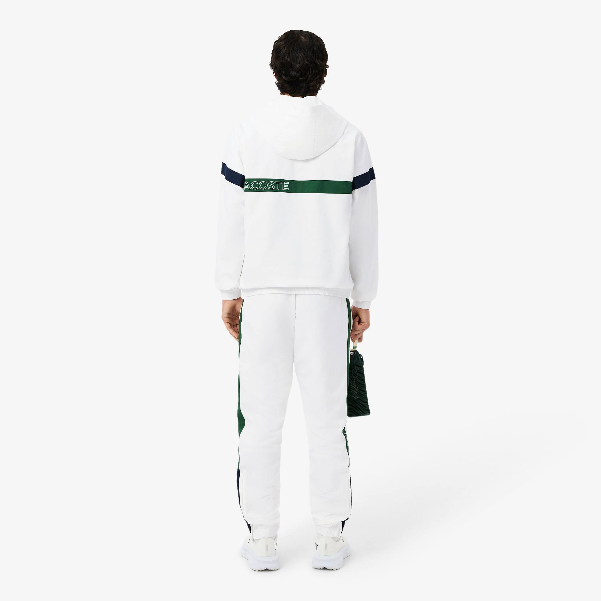 Thumbnail - Lacoste Sport-Trainingsanzug mit Colorblock-Design - Weiß / Grün Size S