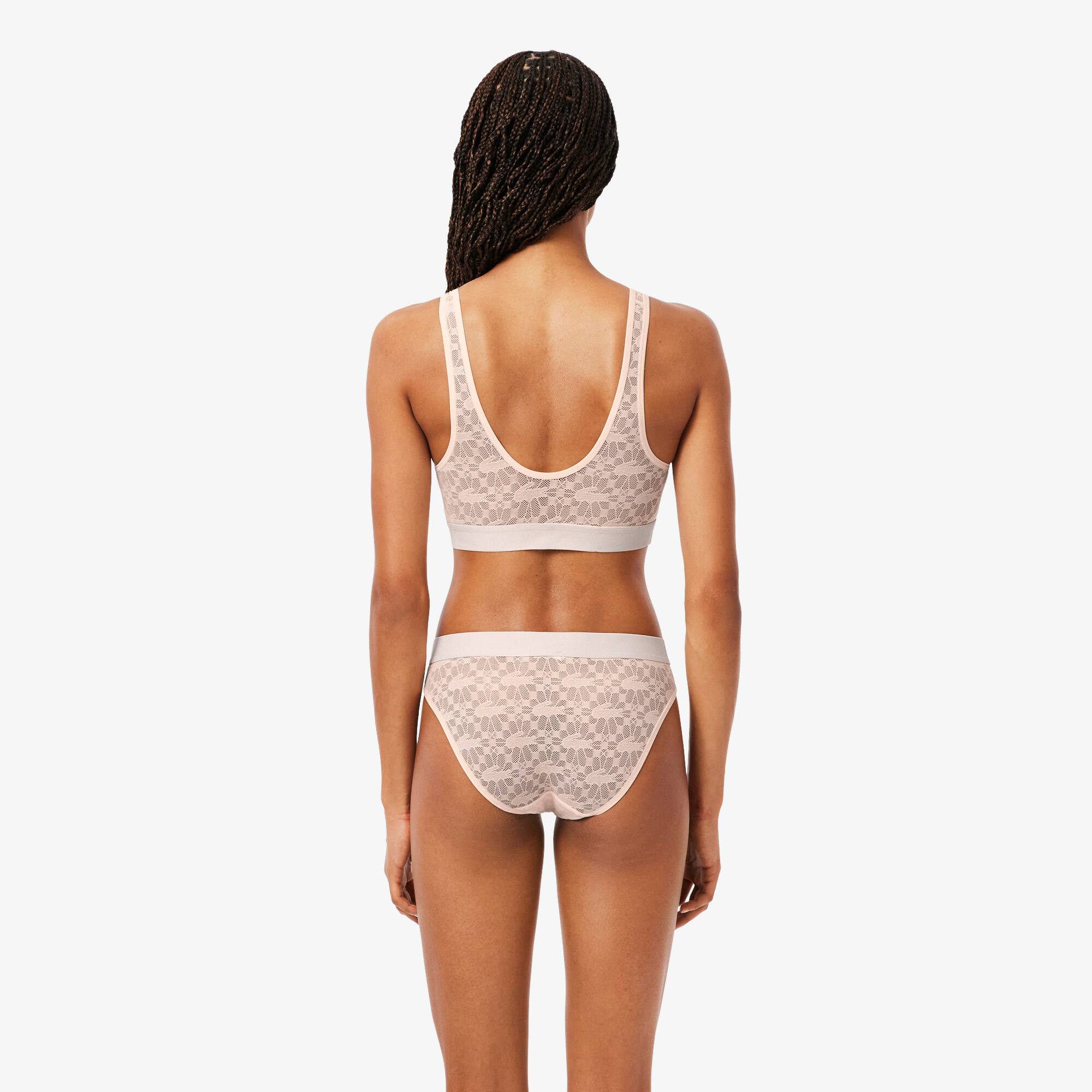 Thumbnail - Lacoste Sport-BH aus Spitze mit Logo - Hellrosa Size 4 - S