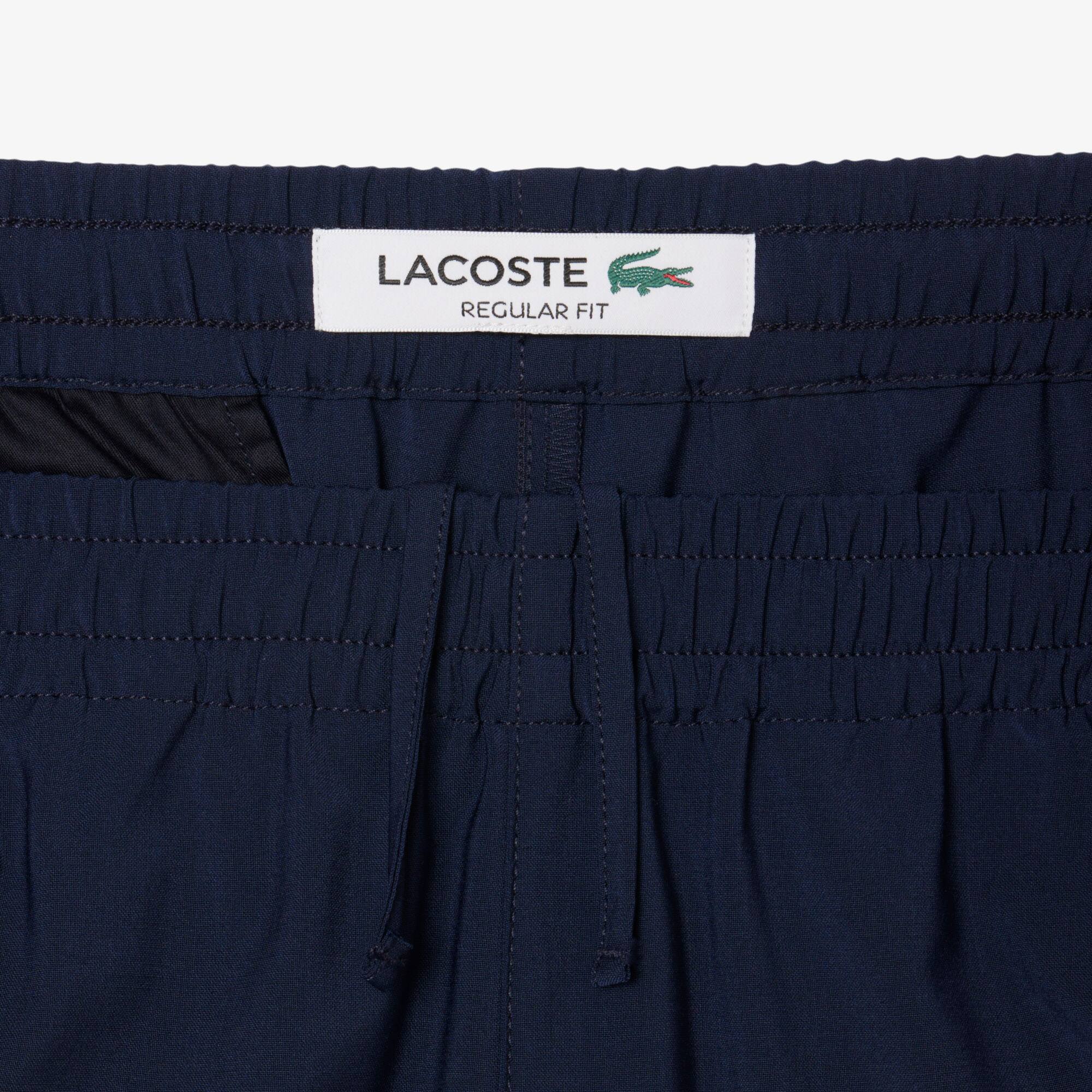Thumbnail - Lacoste Regular Fit-Chinohose aus Wollflanell - Navy Blau Size 40