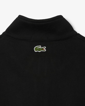 Sweatshirt mit Reißverschluss, hohem Kragen und Print
