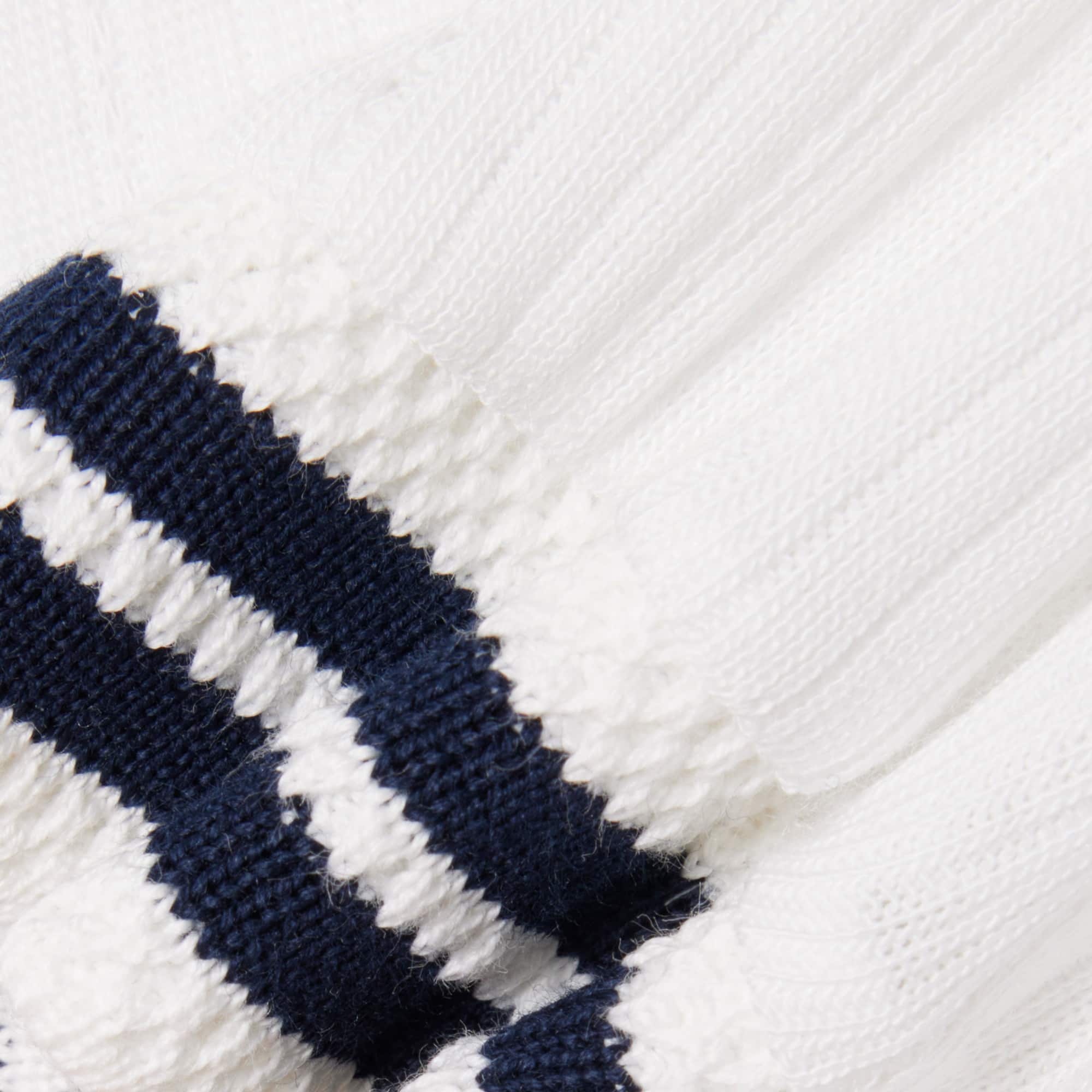 Thumbnail - Lacoste Französisches T-Shirt mit U-Boot-Ausschnitt - Weiß / Navy Blau Size 42