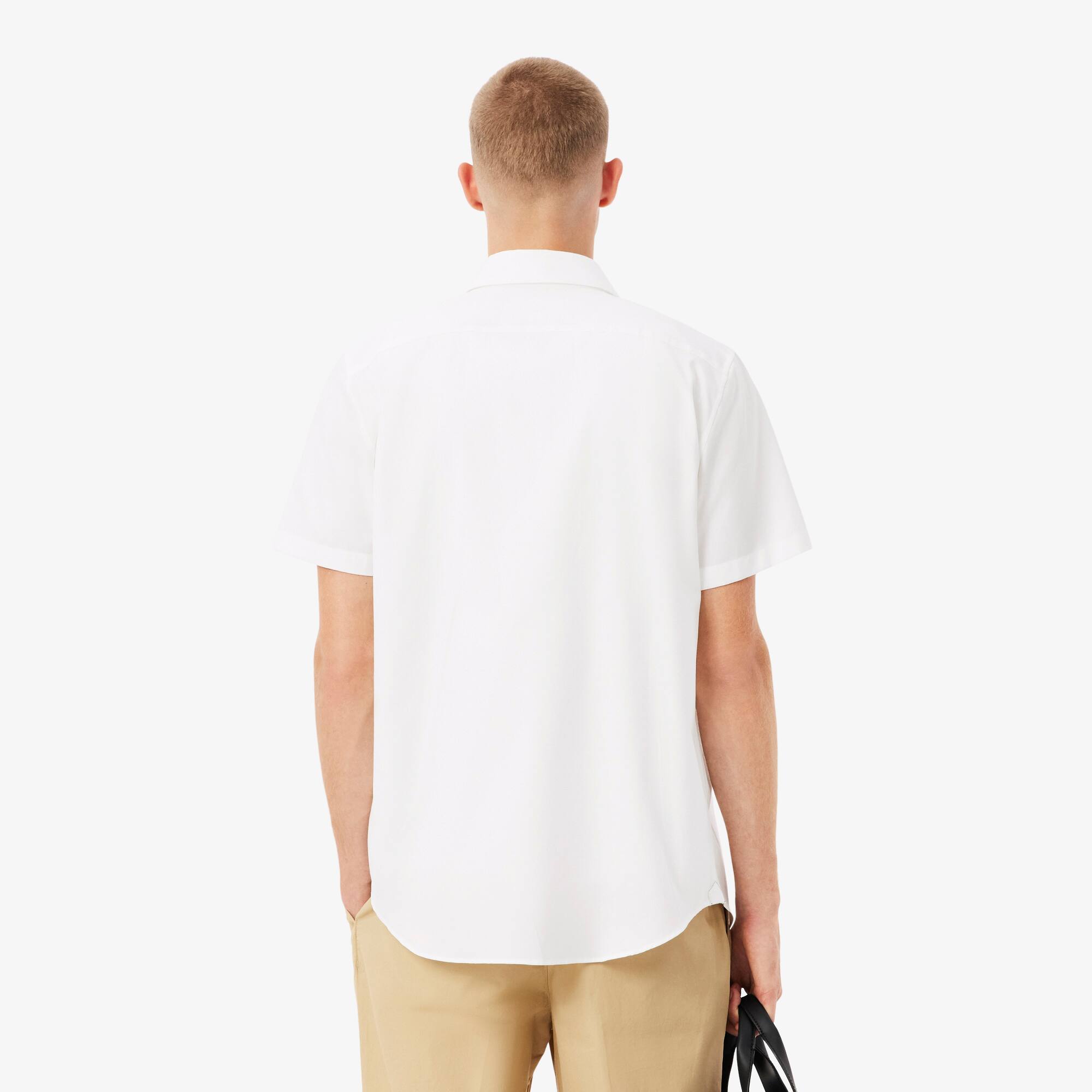 Thumbnail - Lacoste Regular Fit-Hemd mit kurzen Ärmeln aus Baumwolle - Weiß Size 45