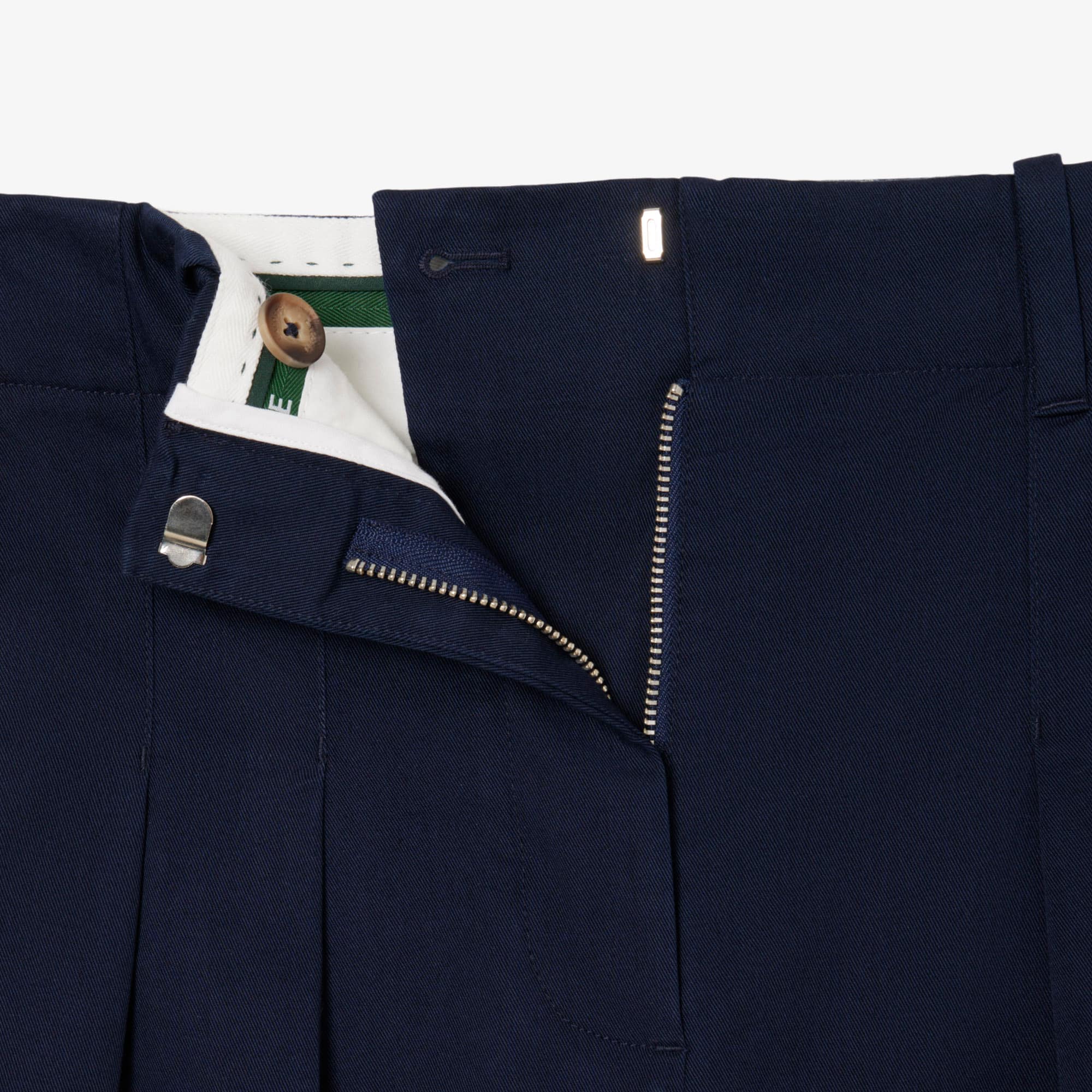 Thumbnail - Lacoste Weite Chinohose aus Stretch-Gabardine - Navy Blau Size 38
