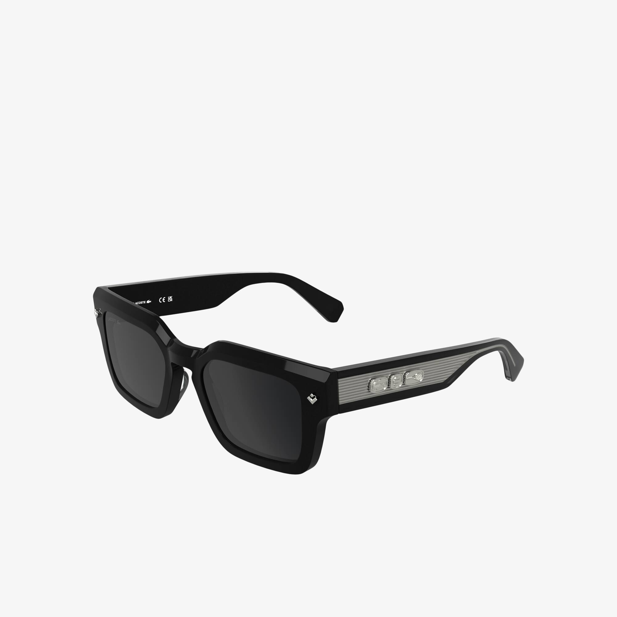 Thumbnail - Lacoste Ikonische Acetat-Sonnenbrille - BLACK / BLUE / BLACK Size One Size