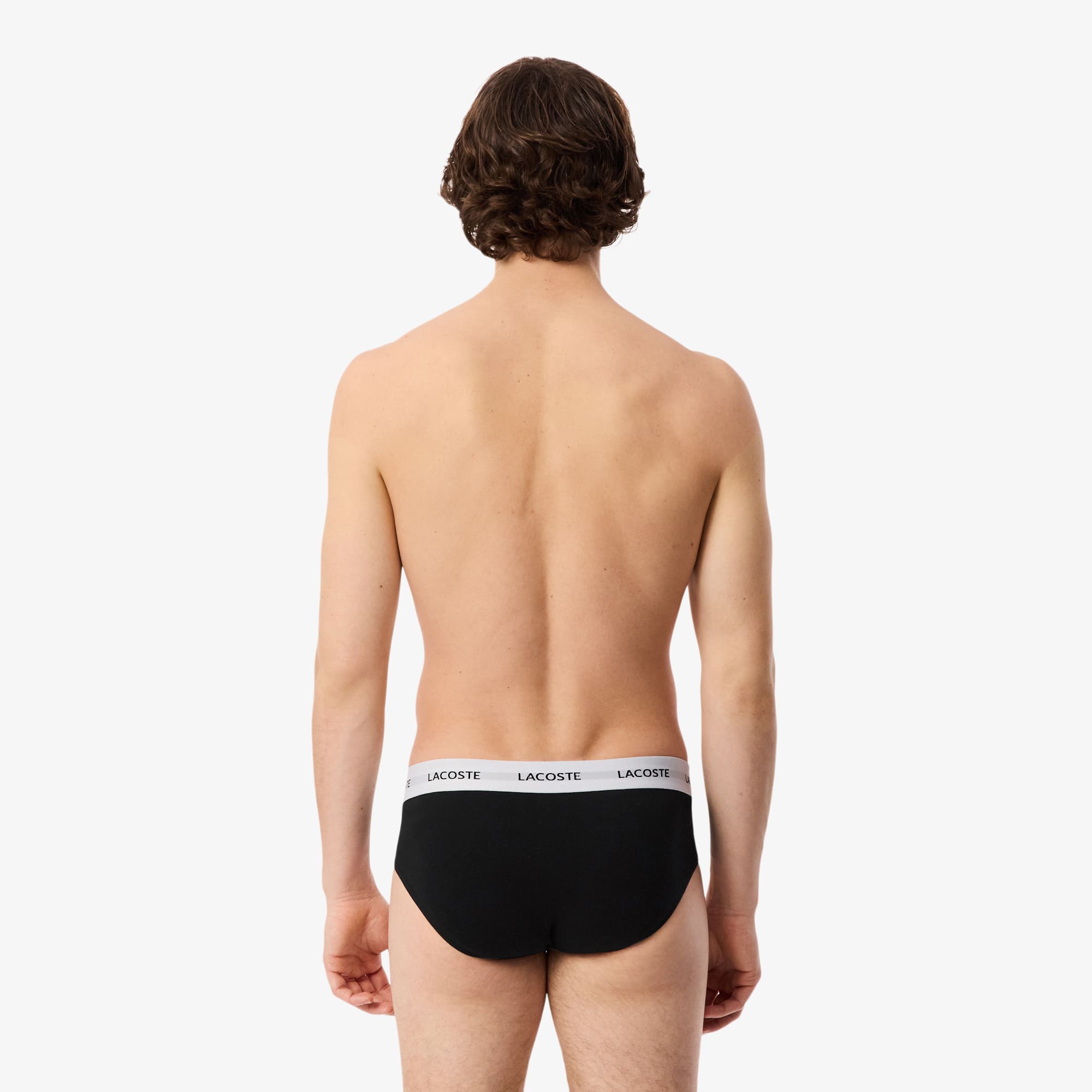 Thumbnail - Lacoste 3er-Pack Slips aus Stretch-Baumwolle - Schwarz / Grün / Navy Blau Size XXL