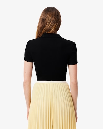 Slim Fit-Polohemd L.12.D aus gerippter Baumwolle