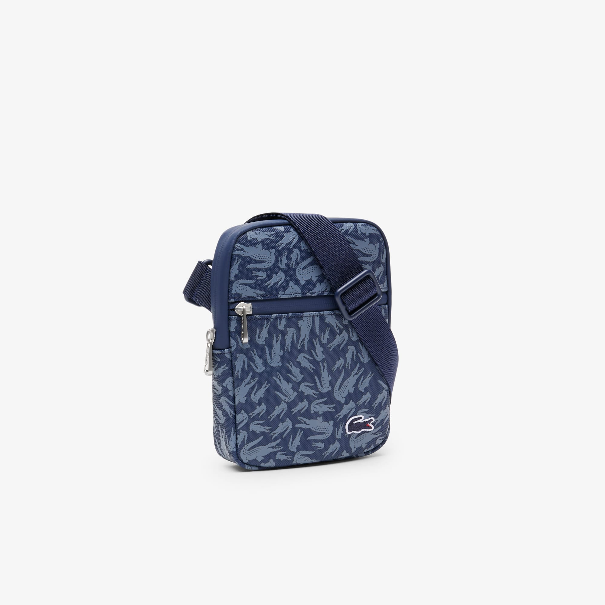 Thumbnail - Lacoste Kleine flache Umhängetasche LCST - CAMO CROC MARINE Size One Size