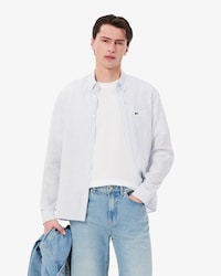 Gestreiftes Regular Fit-Leinenhemd