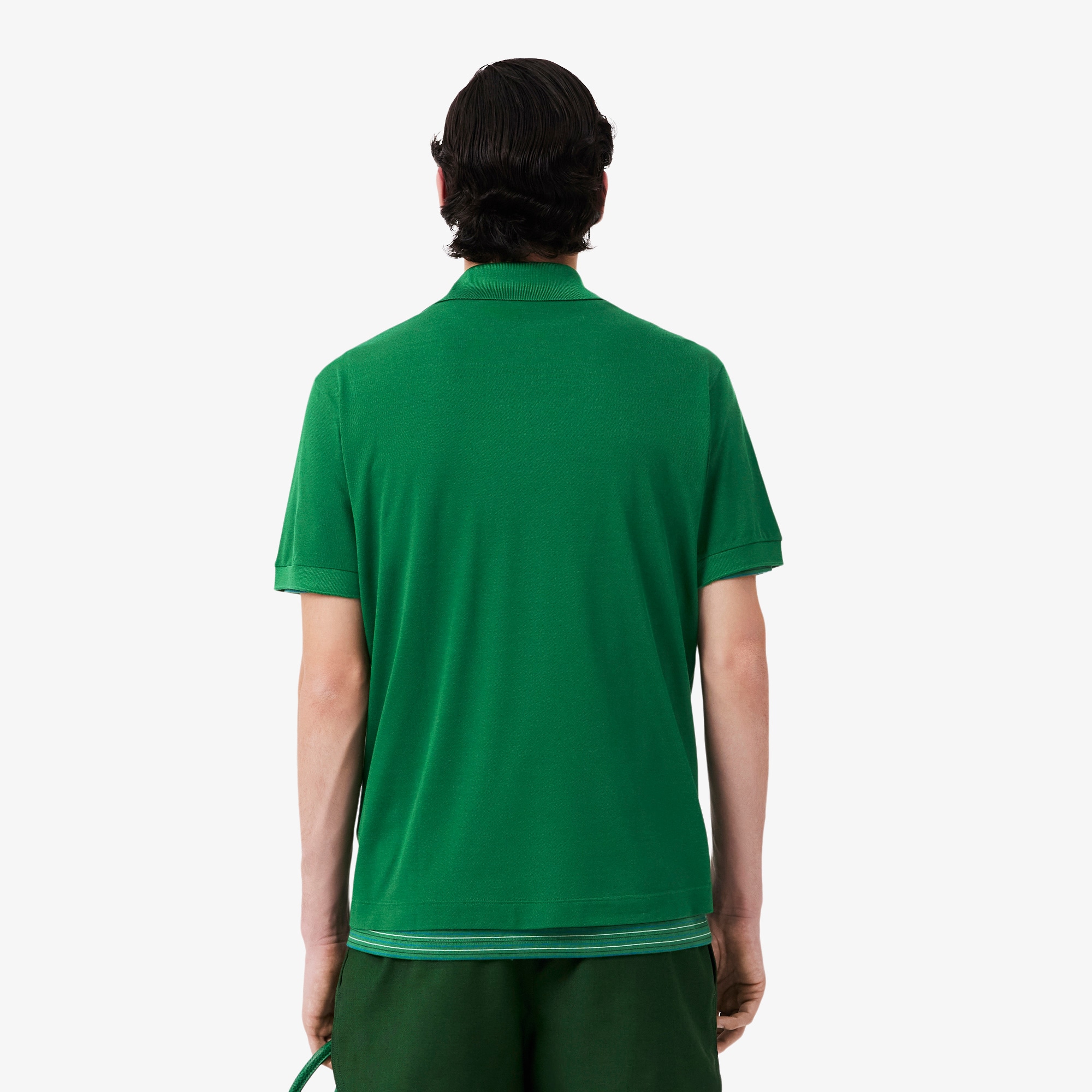 Thumbnail - Lacoste Classic Fit-Polohemd Runway mit Piqué aus Seide - Grün Size L