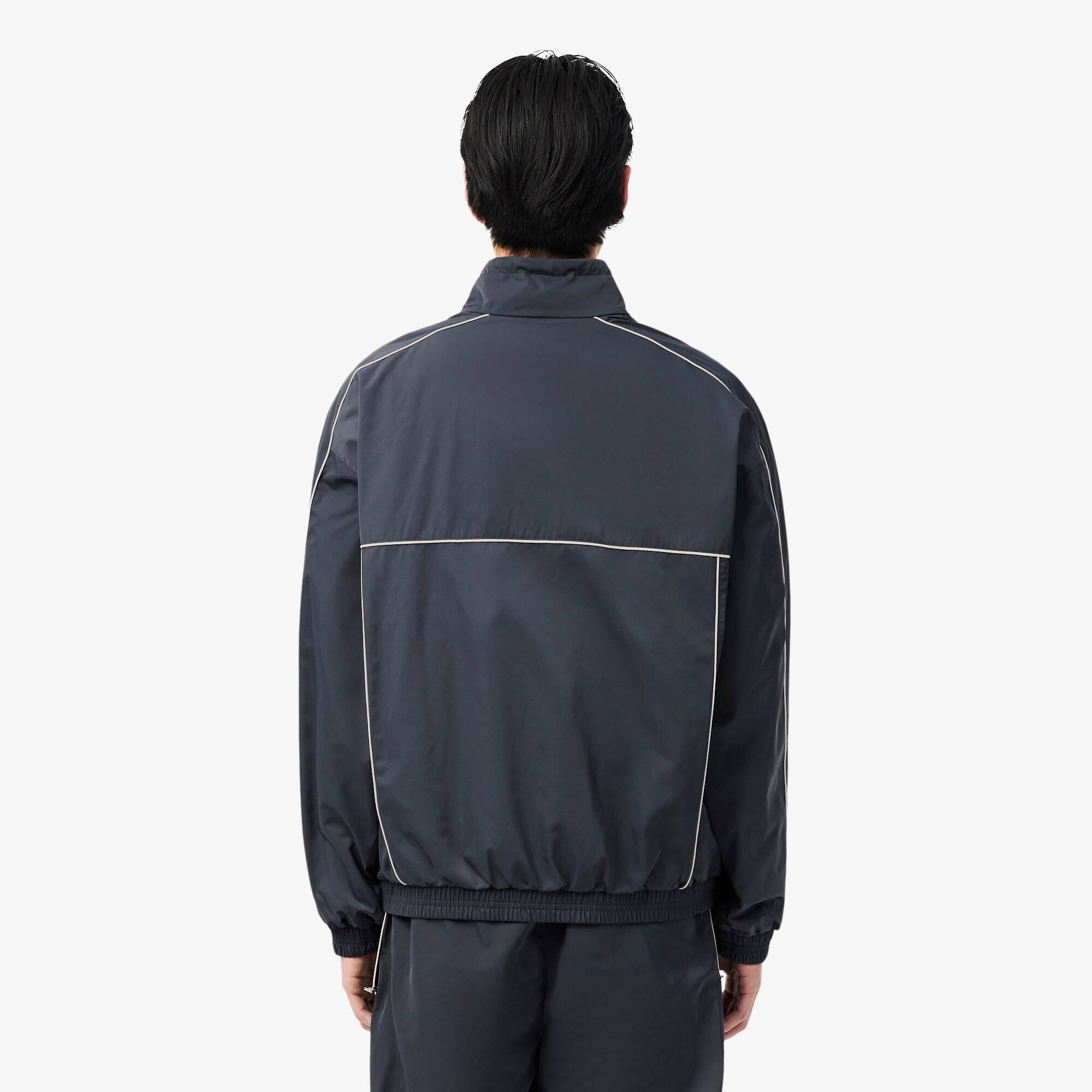 Thumbnail - Lacoste Wasserabweisende Trainingsjacke mit Einfassung - Dunkelgrau Size 52 - M-L