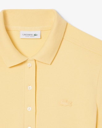 Slim Fit-Polokleid aus dehnbarem Mini Piqué