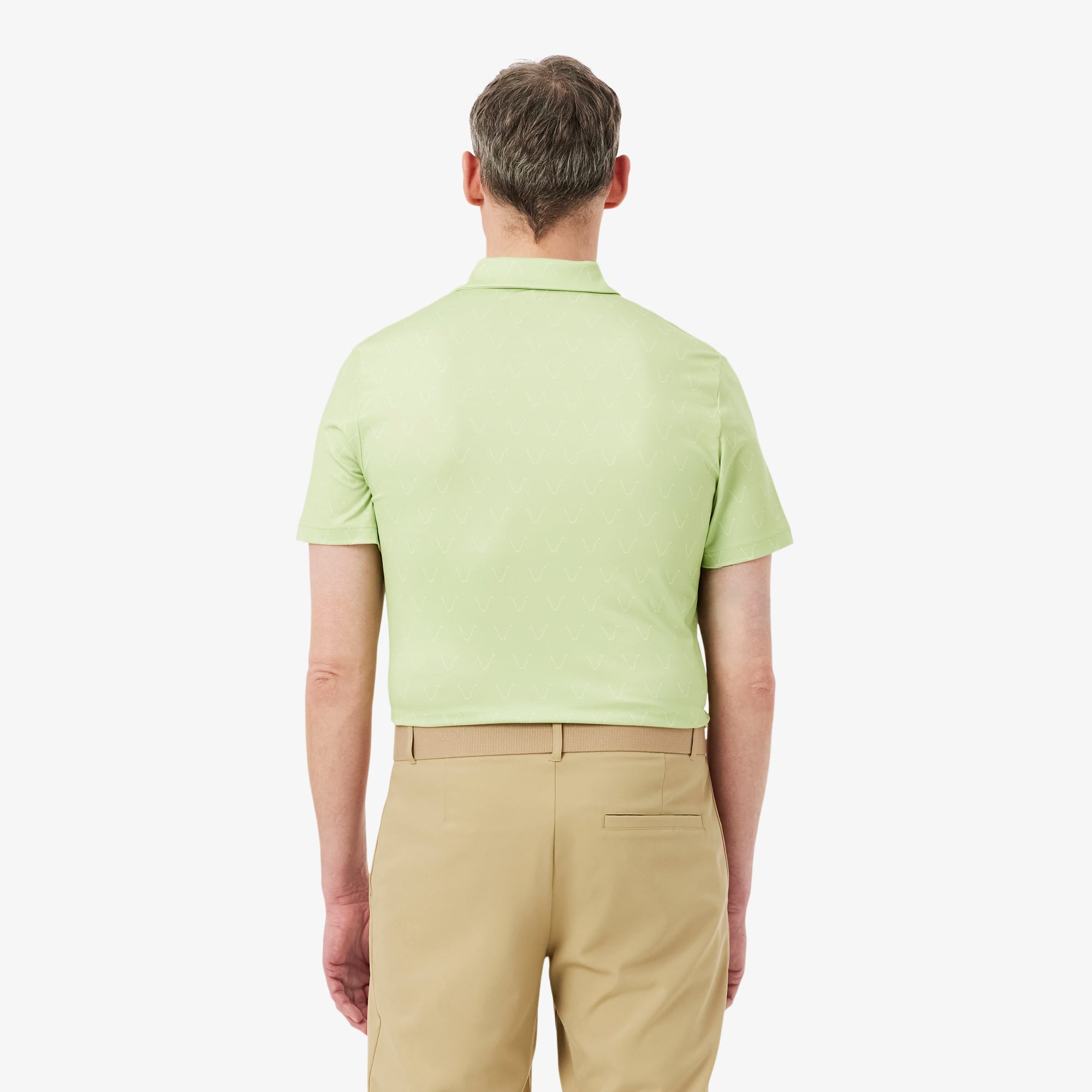 Thumbnail - Lacoste Golf-Polohemd mit Print, Regular Fit - Vert / Blanc Size S
