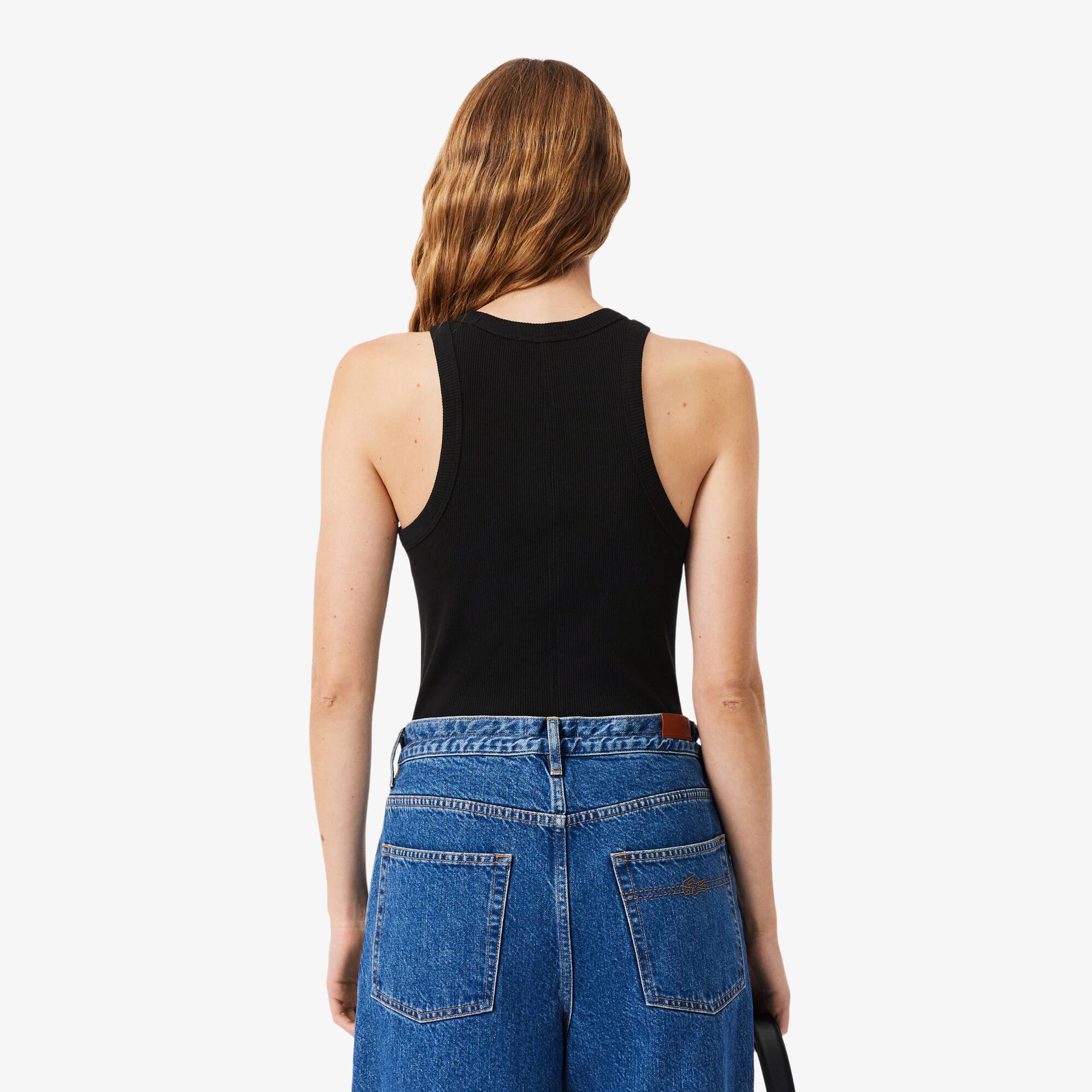 Thumbnail - Lacoste Slim Fit-Tanktop aus Baumwolle - Schwarz Size 36