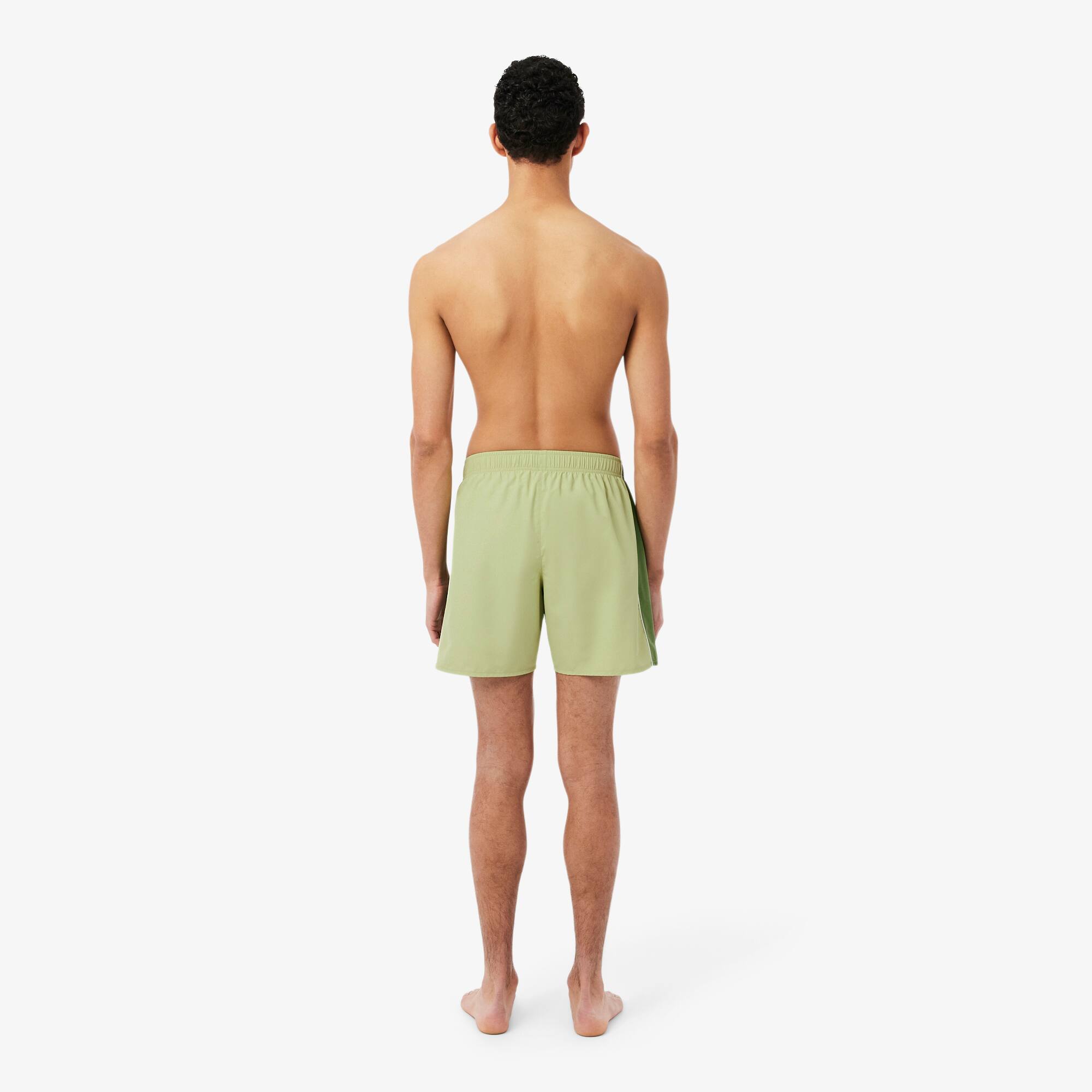 Thumbnail - Lacoste Halblange Badehose mit Colorblock-Design - Grün Size S