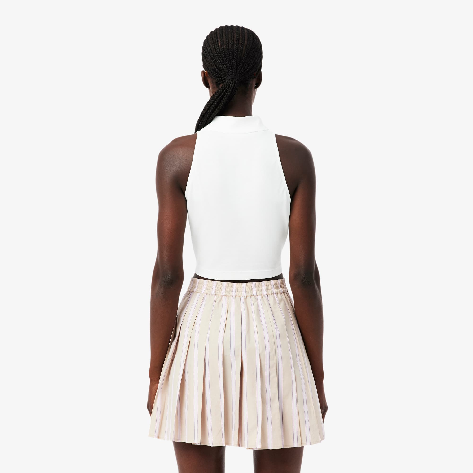 Thumbnail - Lacoste Ärmelloses Polohemd aus Piqué - Weiß Size 38