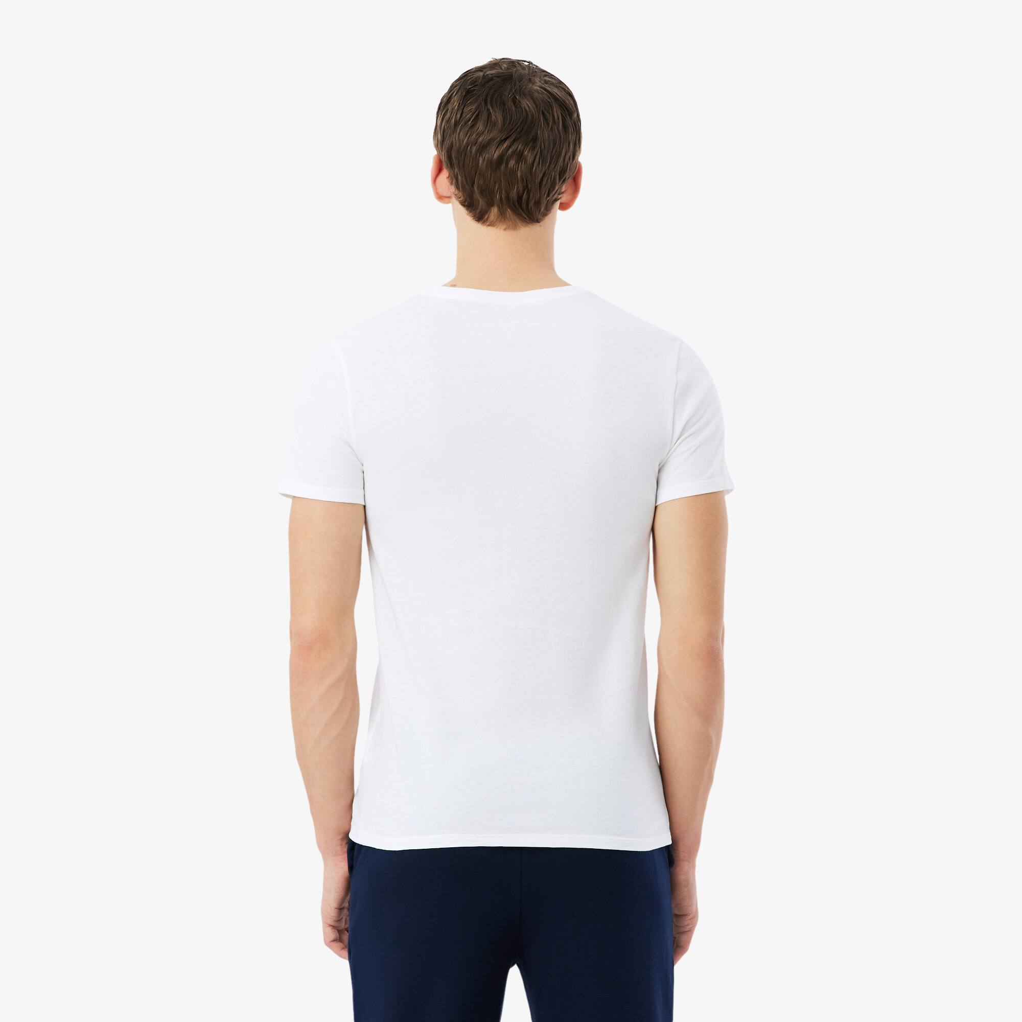 Thumbnail - Lacoste 3er-Pack Loungewear-T-Shirts, Slim Fit - Weiß Size 6 - XL