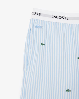 Gestreifte Pyjamahose aus Baumwolle mit Druck