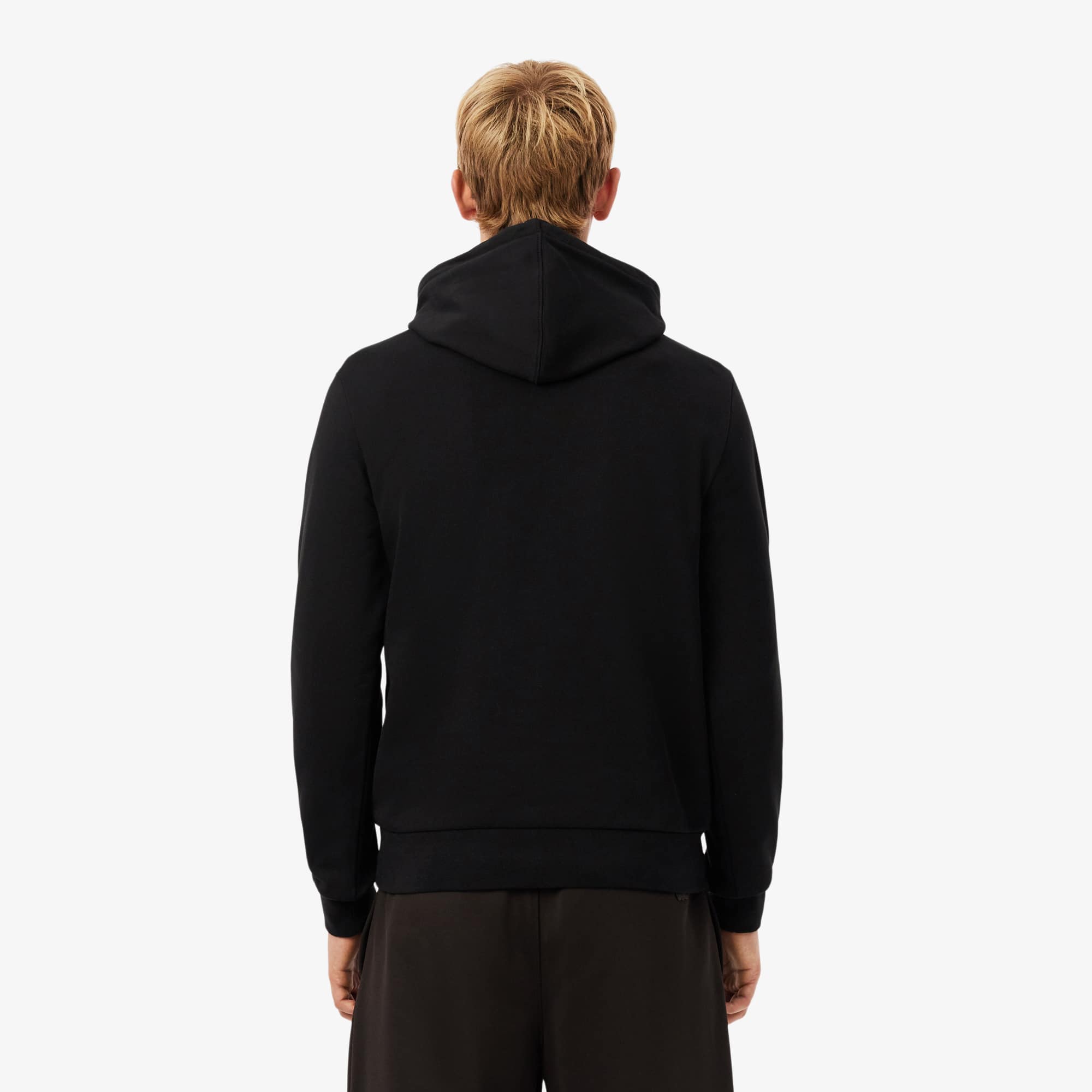 Thumbnail - Lacoste Hoodie aus Fleece mit Colorblock-Design - Schwarz / Weiß / Grün Size S