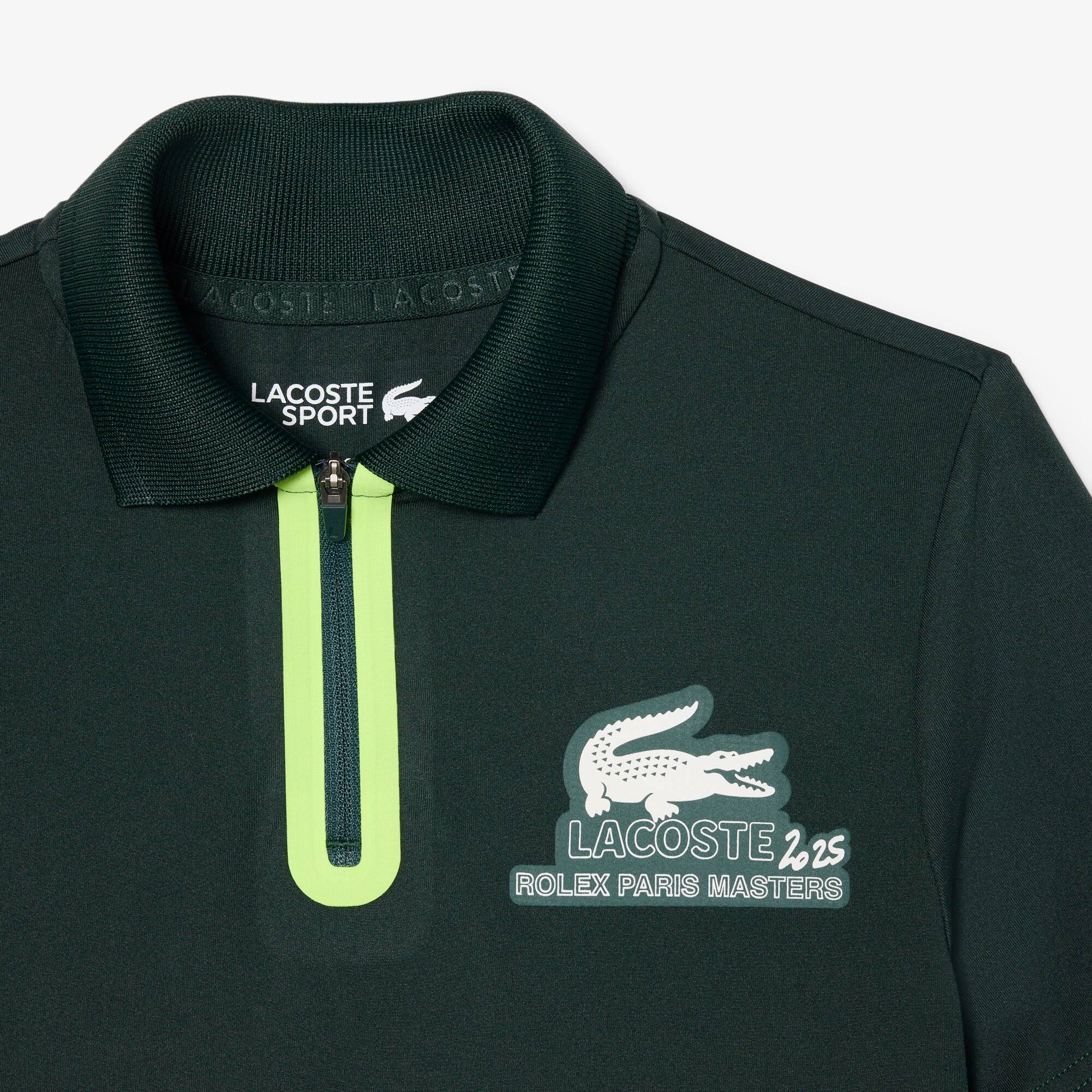 Thumbnail - Lacoste Kinder-Polohemd Rolex Paris Masters Edition Ball - Sinople Grün Size 12 Jahre