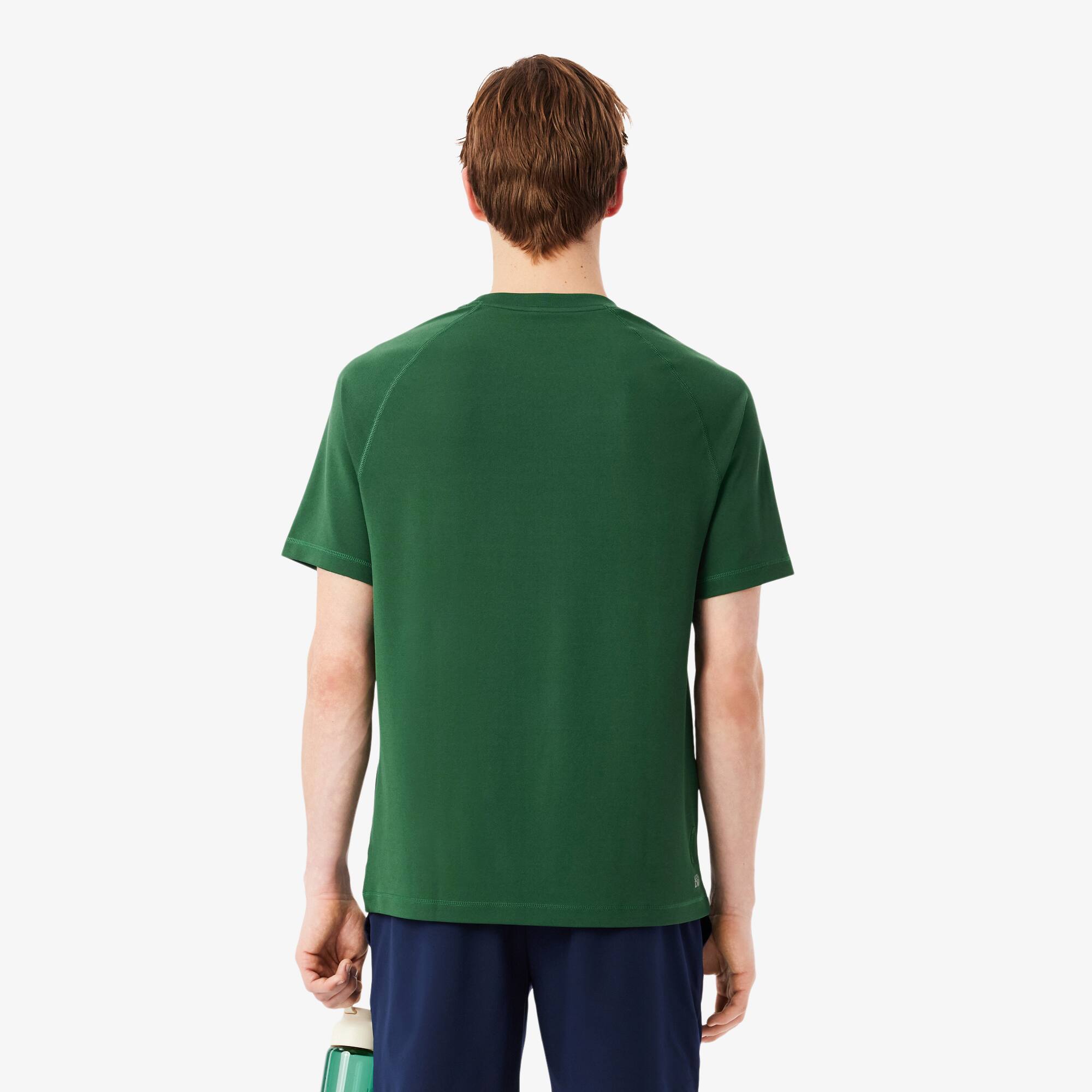 Thumbnail - Lacoste Dehnbares Sport-T-Shirt mit Ultra-Dry-Technologie - Grün Size S