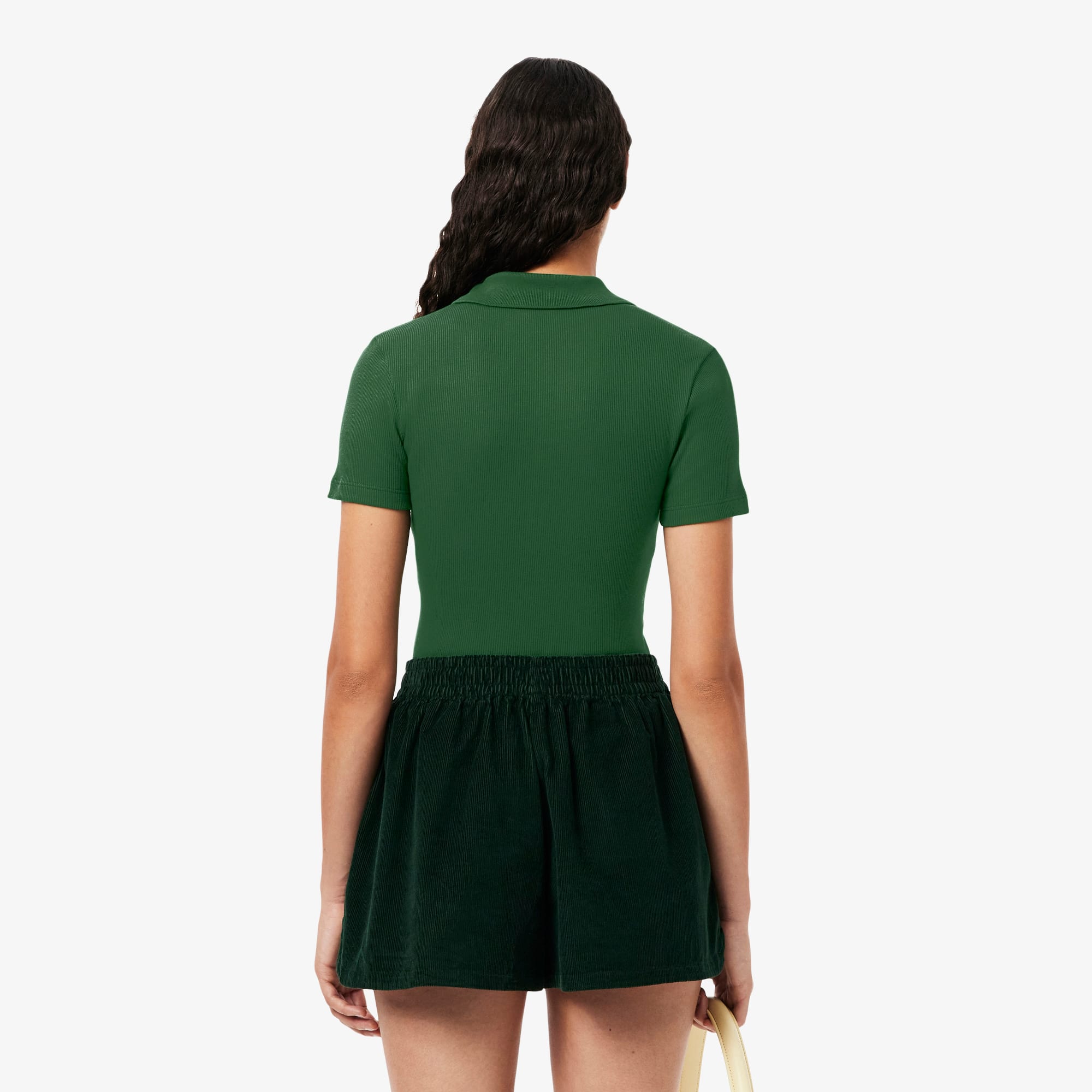 Thumbnail - Lacoste Slim Fit-Polohemd L.12.D aus gerippter Baumwolle - Grün Size 46