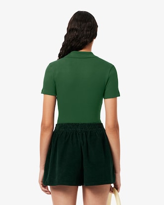 Slim Fit-Polohemd L.12.D aus gerippter Baumwolle