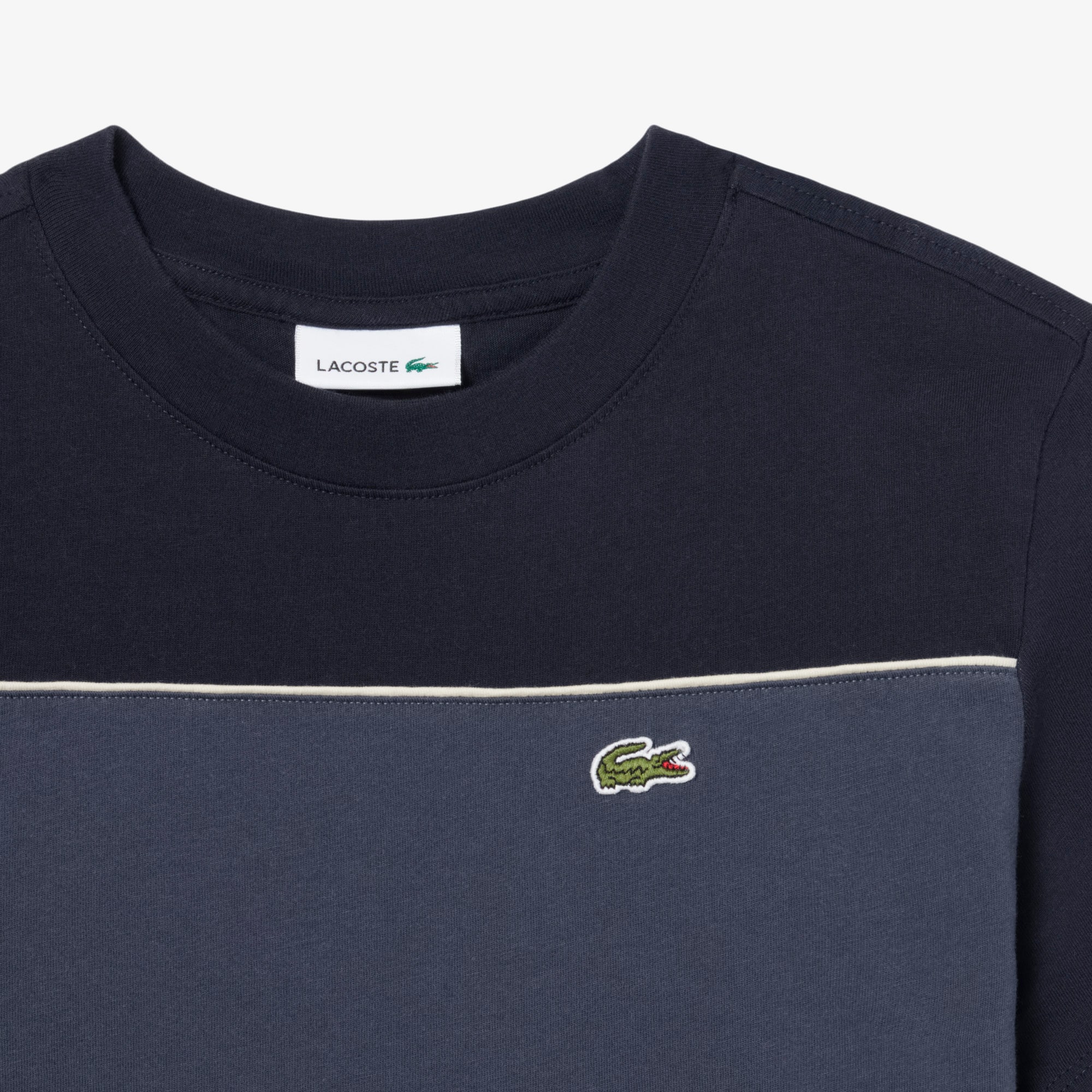 Thumbnail - Lacoste T-Shirt aus Baumwolle mit Colorblock-Design - Schwarz Size 8 - 8A