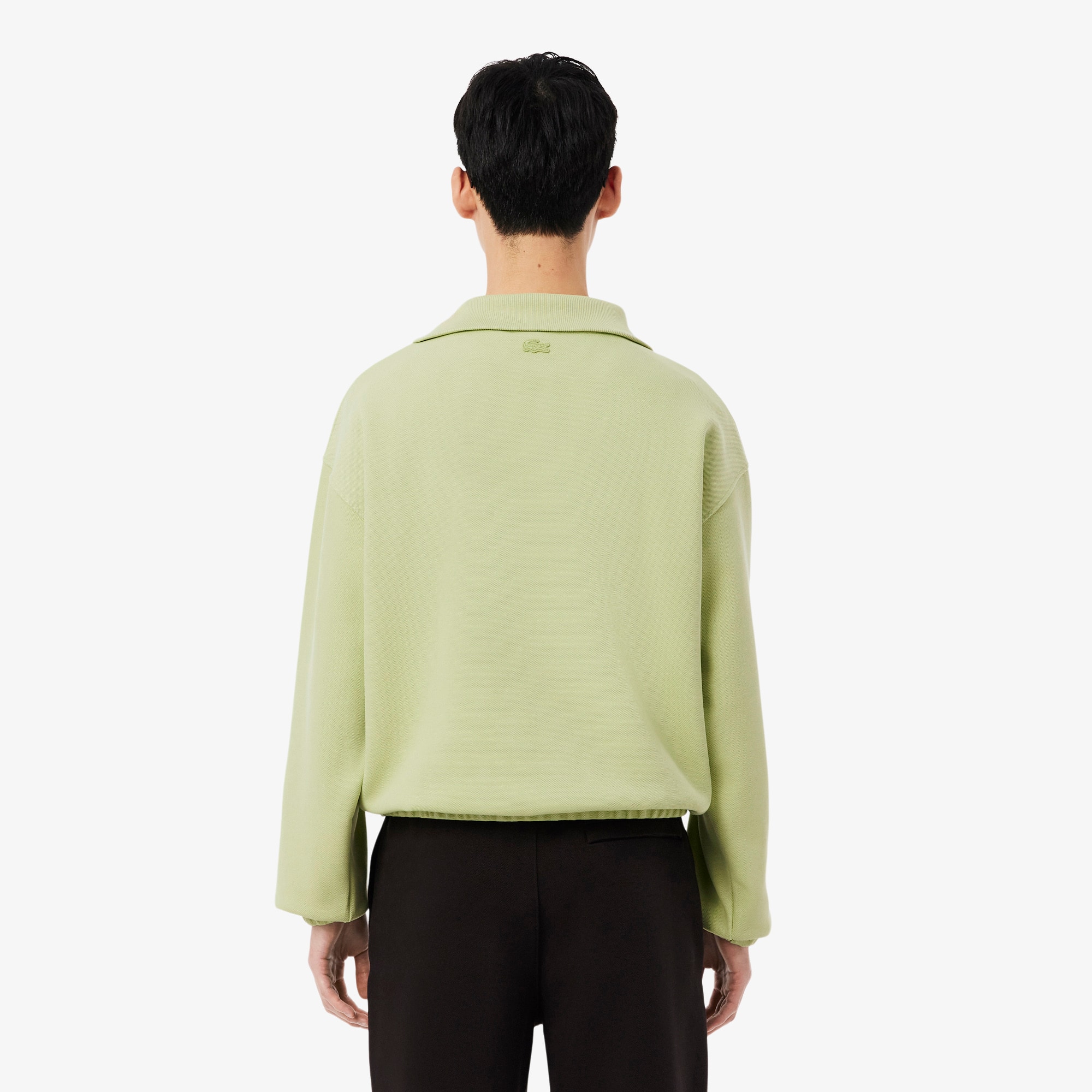 Thumbnail - Lacoste Loose Fit-Sweatshirt mit Reißverschluss am Kragen - Grün Size M