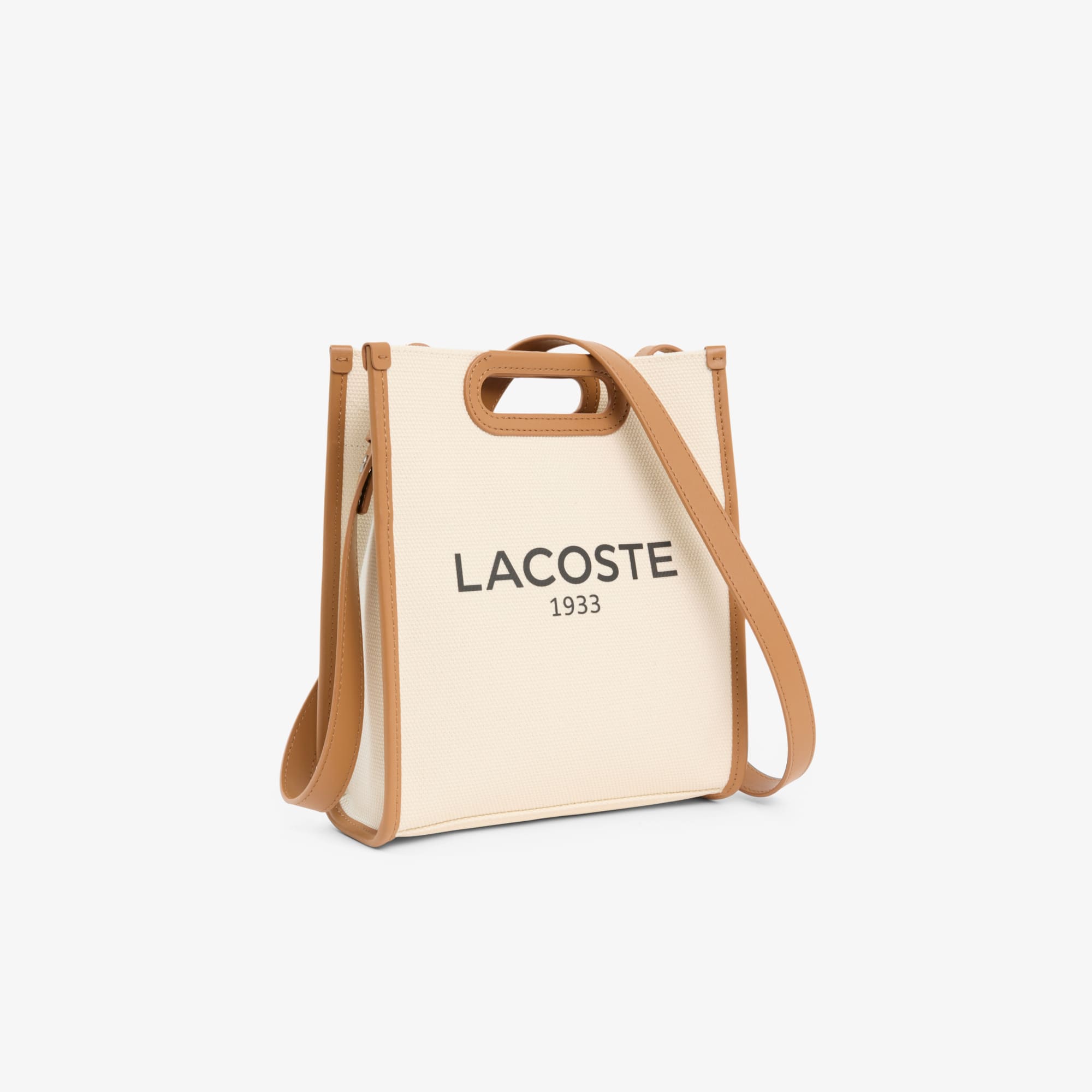 Thumbnail - Lacoste Kleine Tote Heritage aus Canvas - NATURAL TAN Size One Size